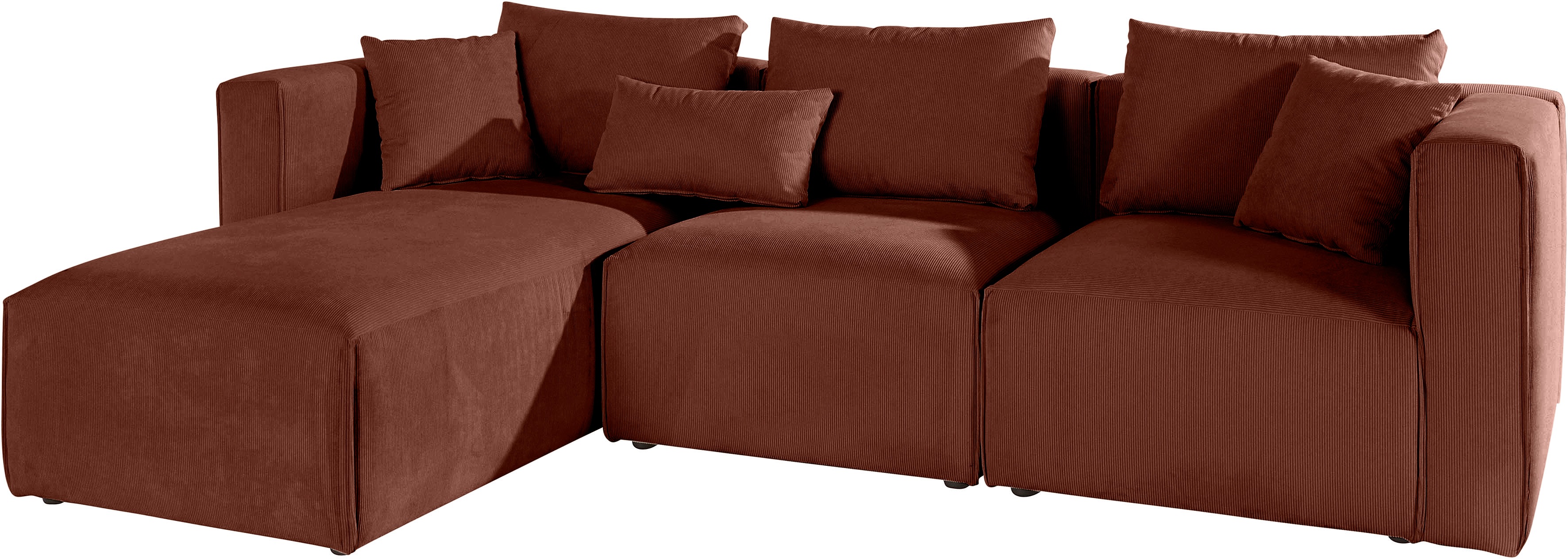 Thumbnail - Home affaire Ecksofa "Comfine L-Form", zusammengesetzt aus Modulen, 3 Bezugsqualitäten und viele Farben