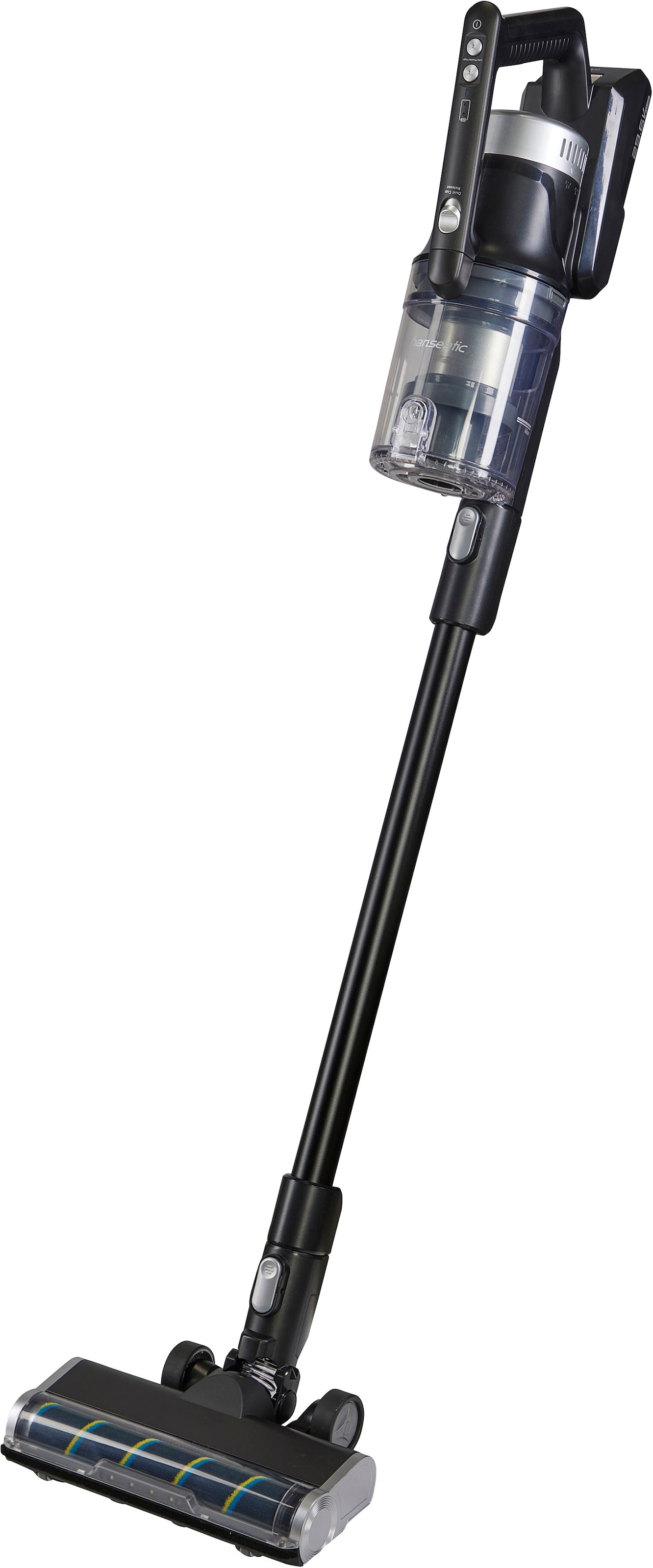 Hanseatic Akku-Hand-und Stielstaubsauger »HVS450BMC Akku Staubsauger, LED Beleuchtung, HEPA H12 Filter«, inkl. Wandhalterung, großes Zubehör, einfache Entleerung
