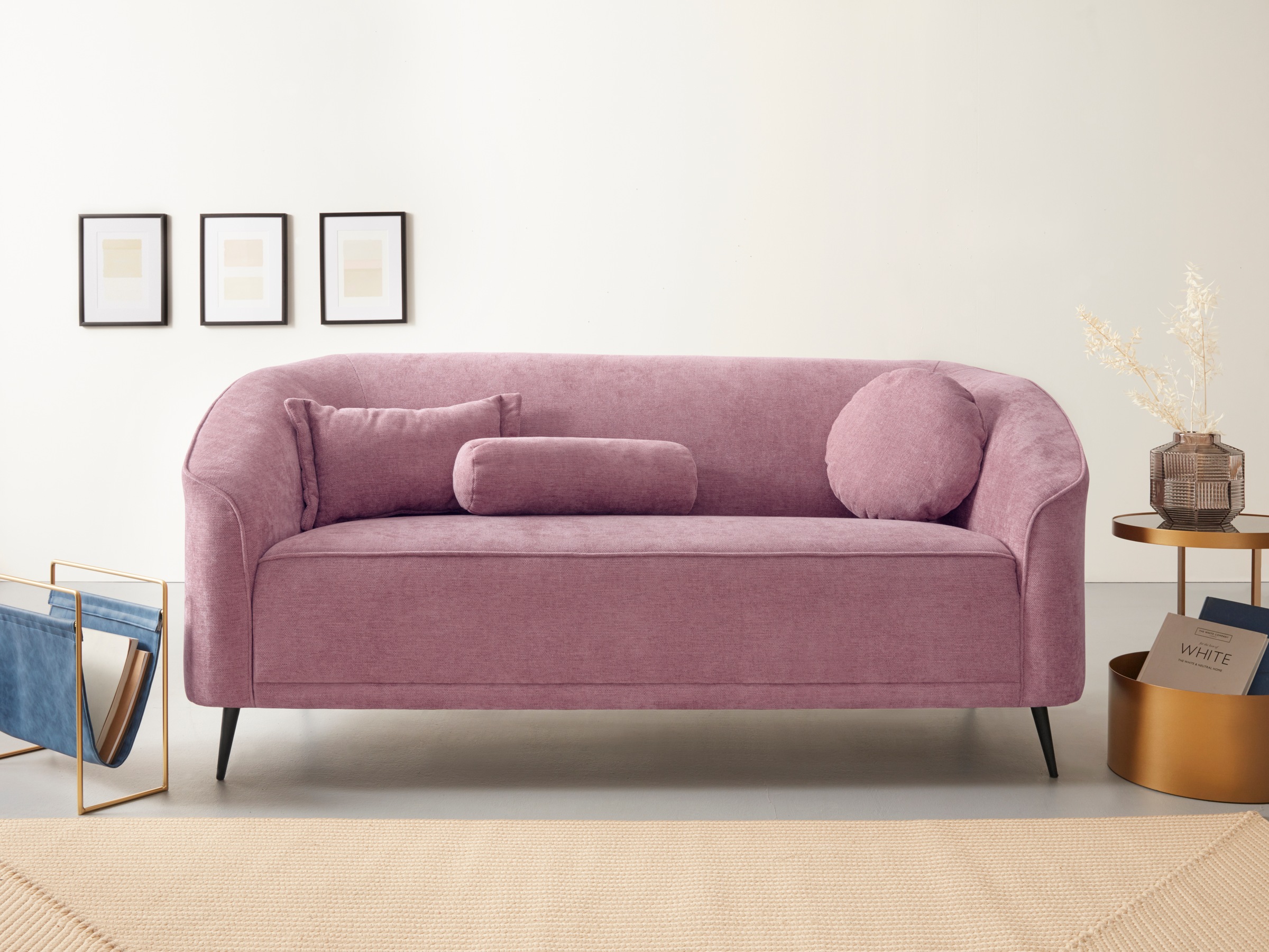 Home affaire 3-Sitzer "Ashly" in 3 Bezugsvarianten, Bouclé, Samtoptik und S günstig online kaufen