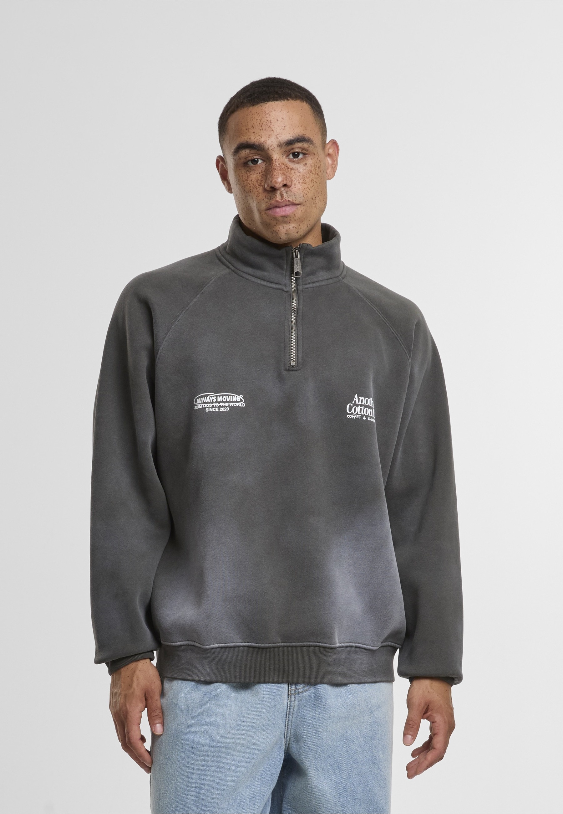 Another Cotton Lab Troyer »Another Cotton Lab Always Moving Washed Half Zip Sweatshirt« 1