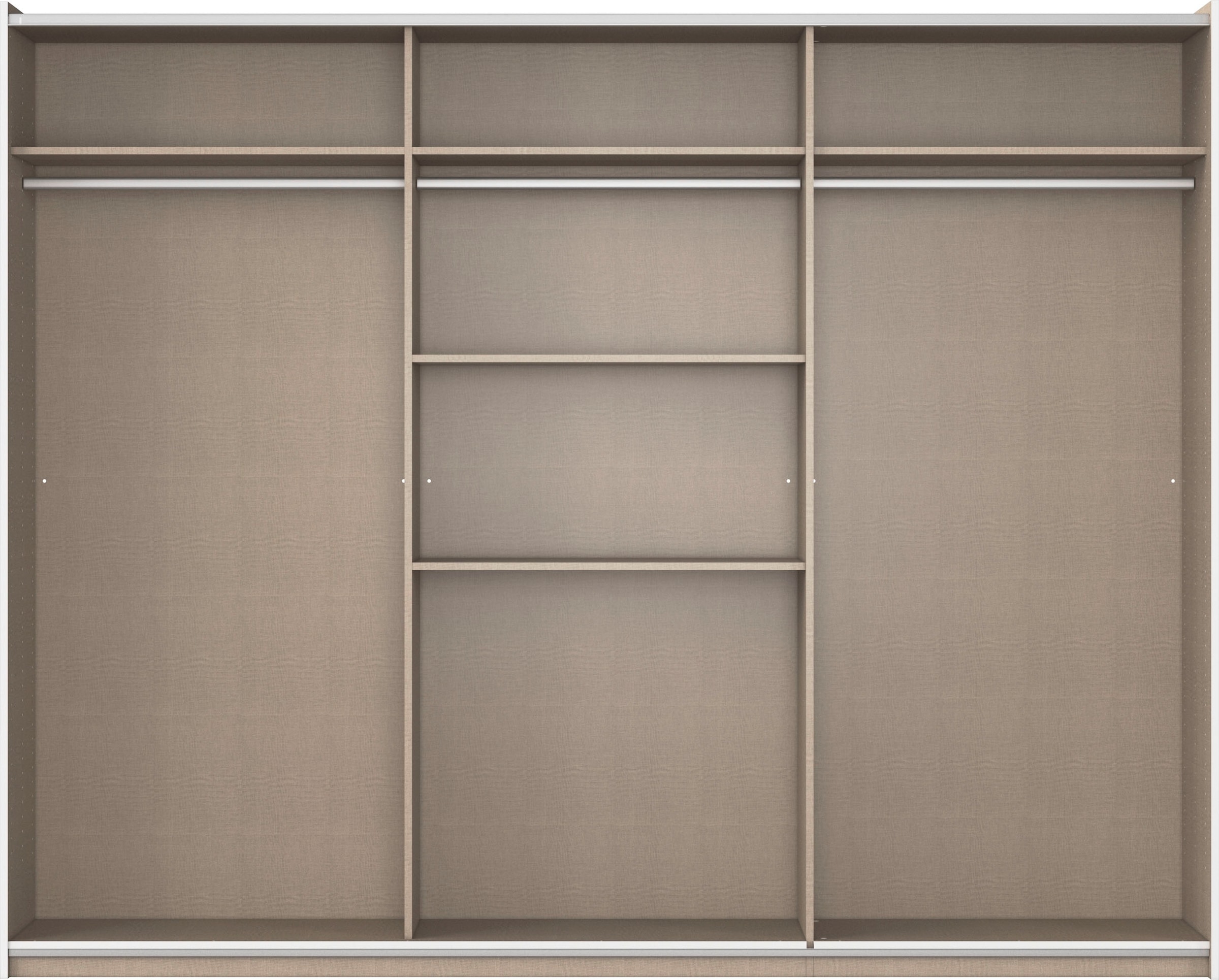 rauch Schwebetürenschrank »Kleiderschrank Garderobe TOPSELLER AURELIO mit 3 Ausstattungsvarianten«, 3 verschiedene Ausstattungsvarianten Griffe aus Metall MADE IN GERMANY