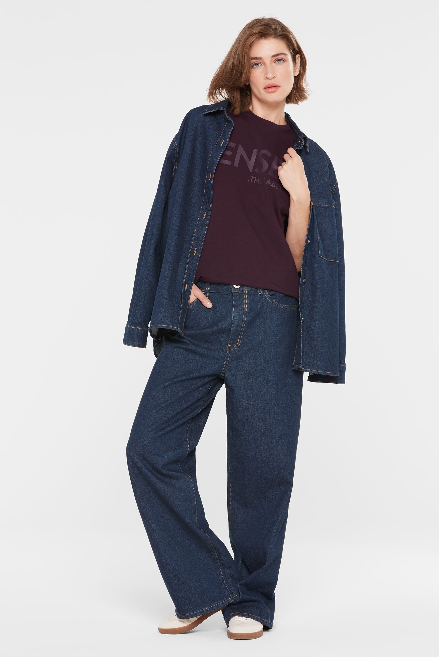SENSES.THE LABEL Rundhalsshirt, aus Baumwolle