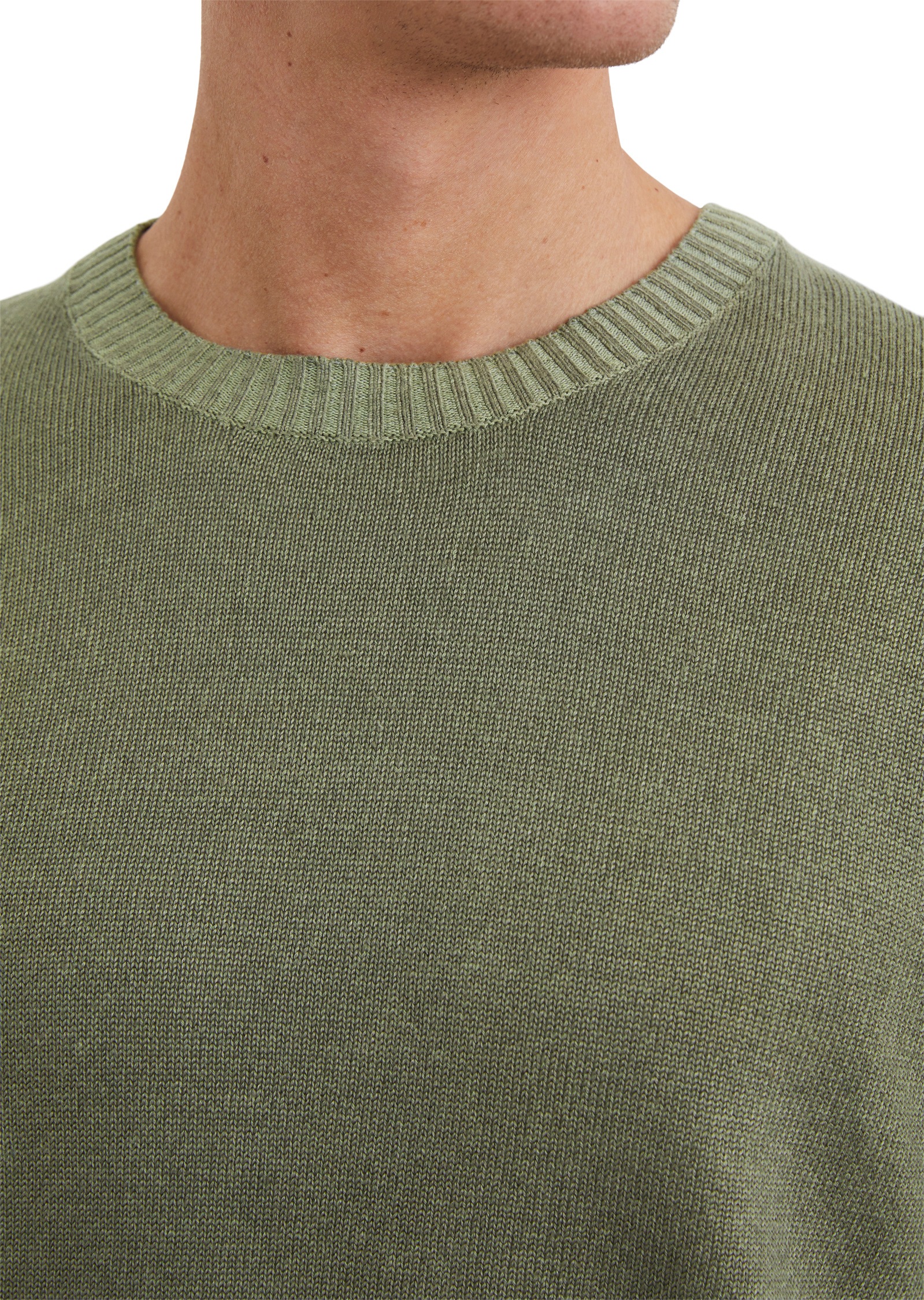 Marc O'Polo Rundhalspullover »aus Leinen und Bio-Baumwolle«