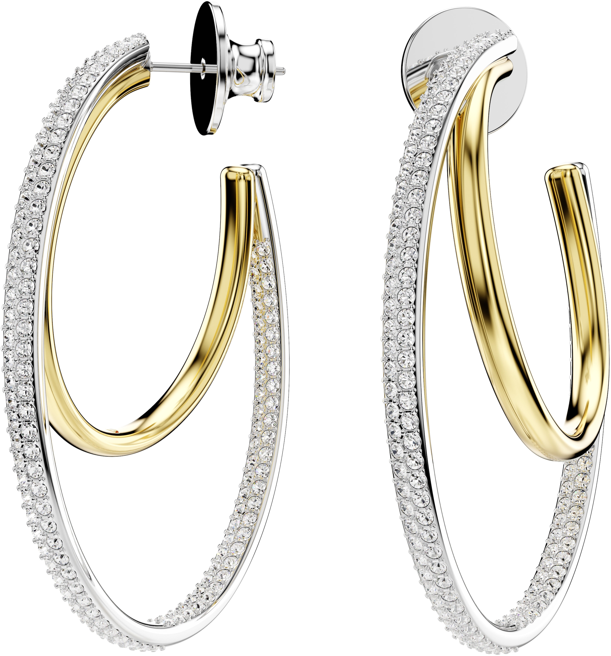 Swarovski Paar Creolen »Schmuck Geschenk Hyperbola Ohrringe«, mit Swarovski® Zirkonia (synth.)