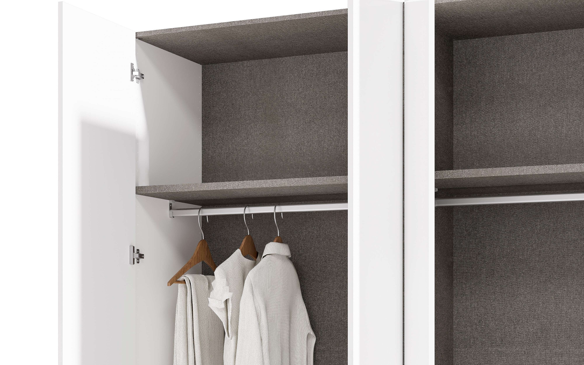Home affaire Kleiderschrank »Drehtürenschrank MISTER Schrank Garderobe Hochglanz Weiß« Made in Italy, Basic- und Premium-Ausstattung, Breite: 400 cm