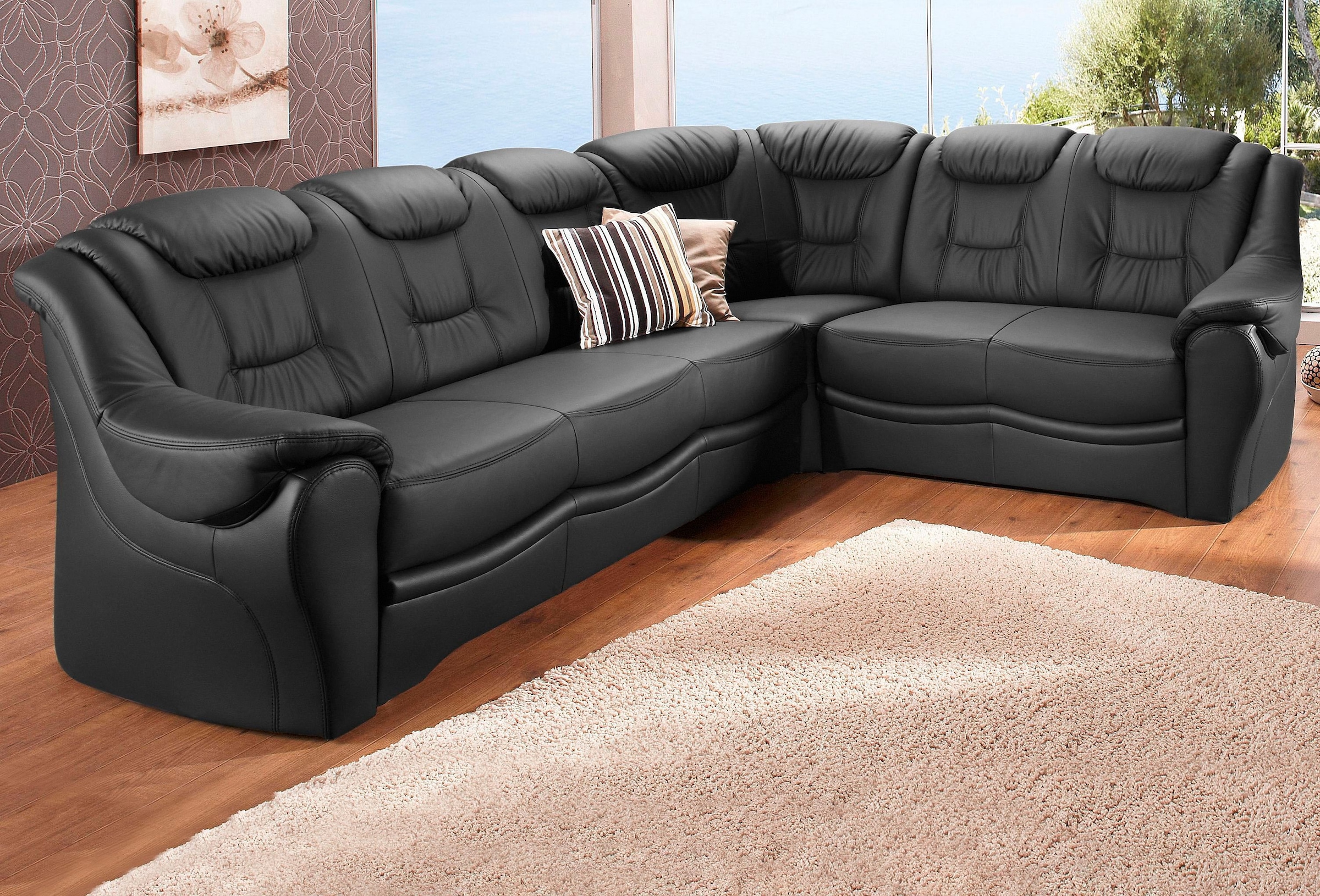 sit&more Ecksofa "Bellevue L-Form", wahlweise mit Bettfunktion