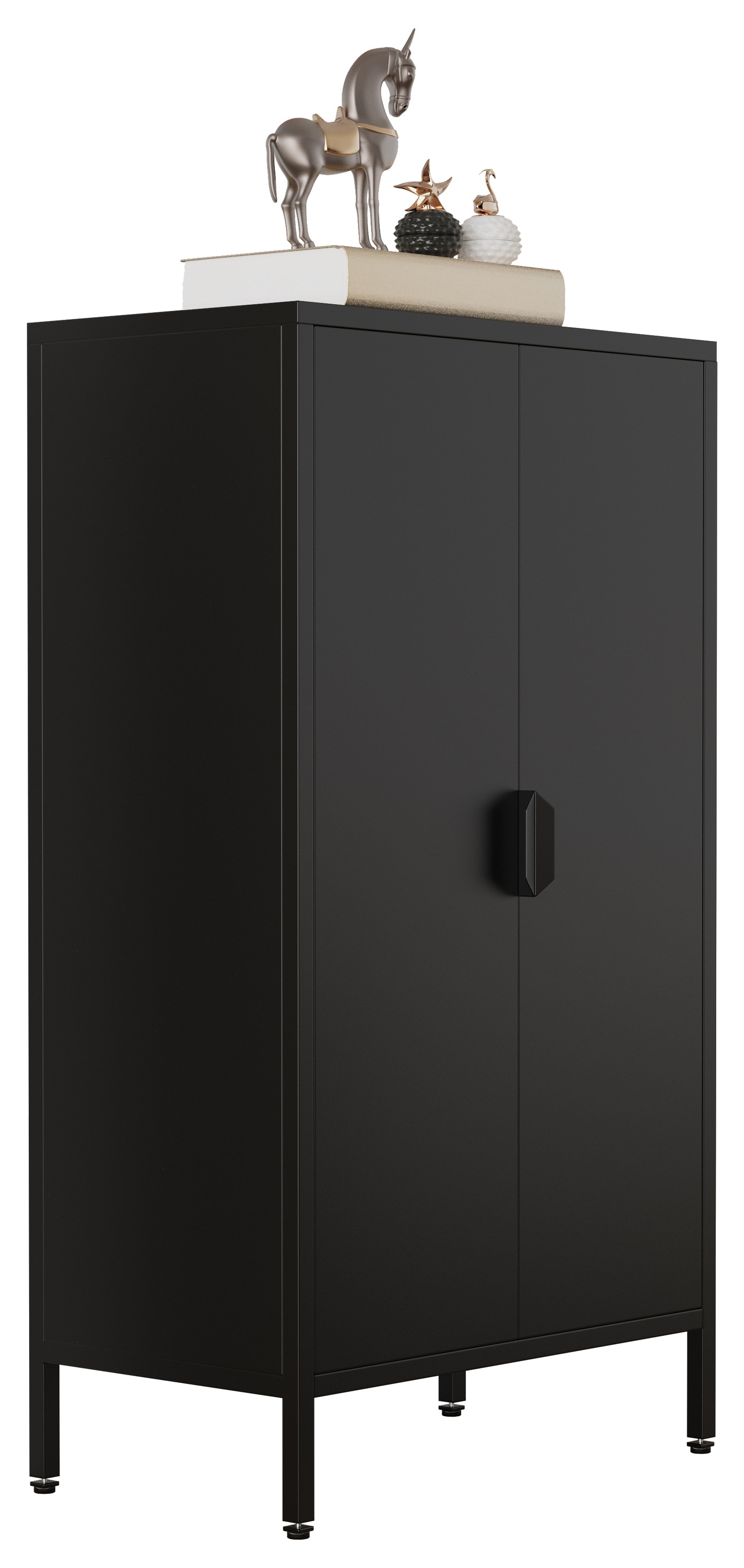 VCM Kommode »Stahl Kommode Sideboard Schrank Drehtüren Flokas M« 1 Stk. tlg.