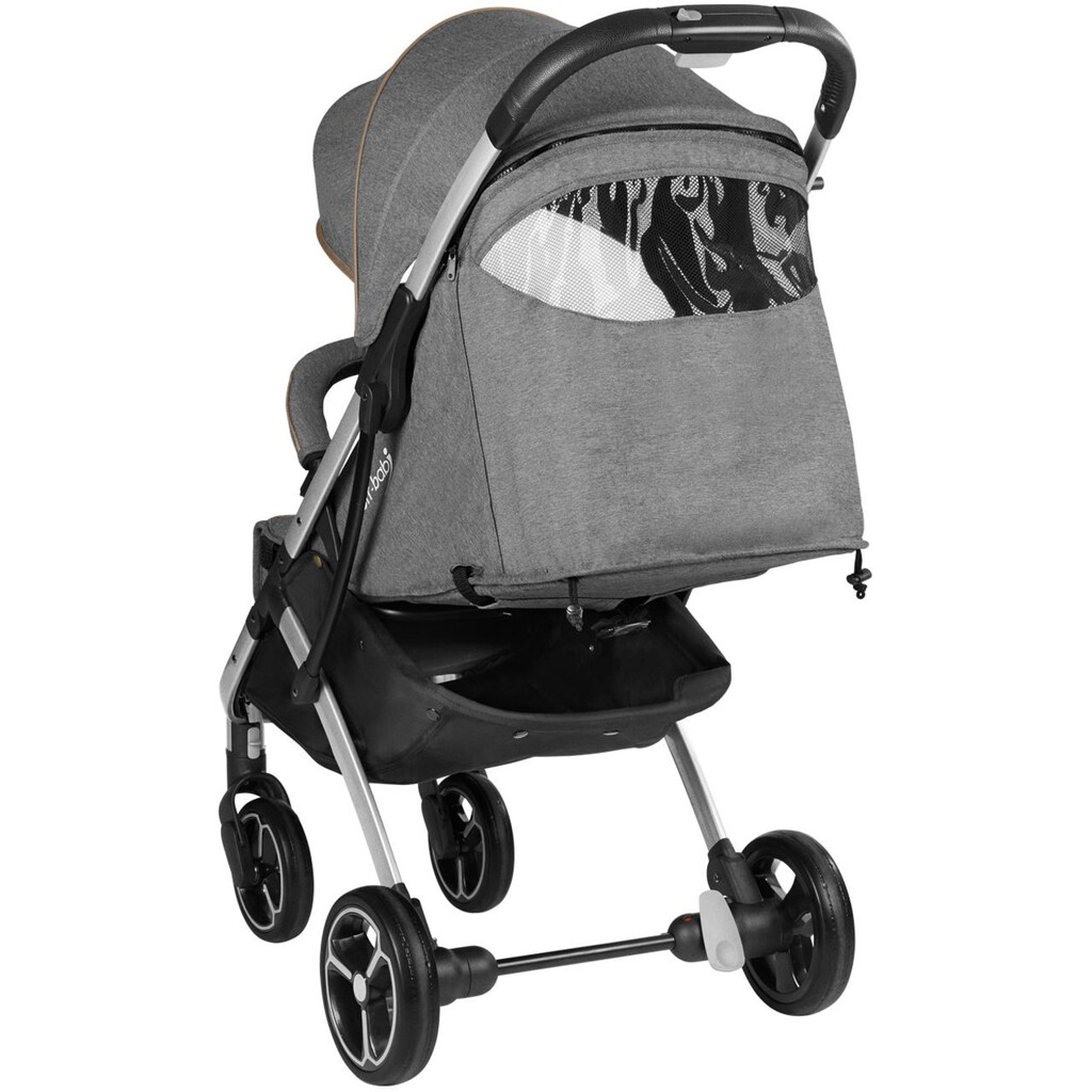 Knorrbaby Kinder-Buggy »X-Easy-Fold, melange grau«, 15 kg, mit schwenk- und feststellbaren Vorderrädern; Kinderwagen, Buggy, Sportwagen, Sportbuggy, Kinderbuggy, Sport-Kinderwagen