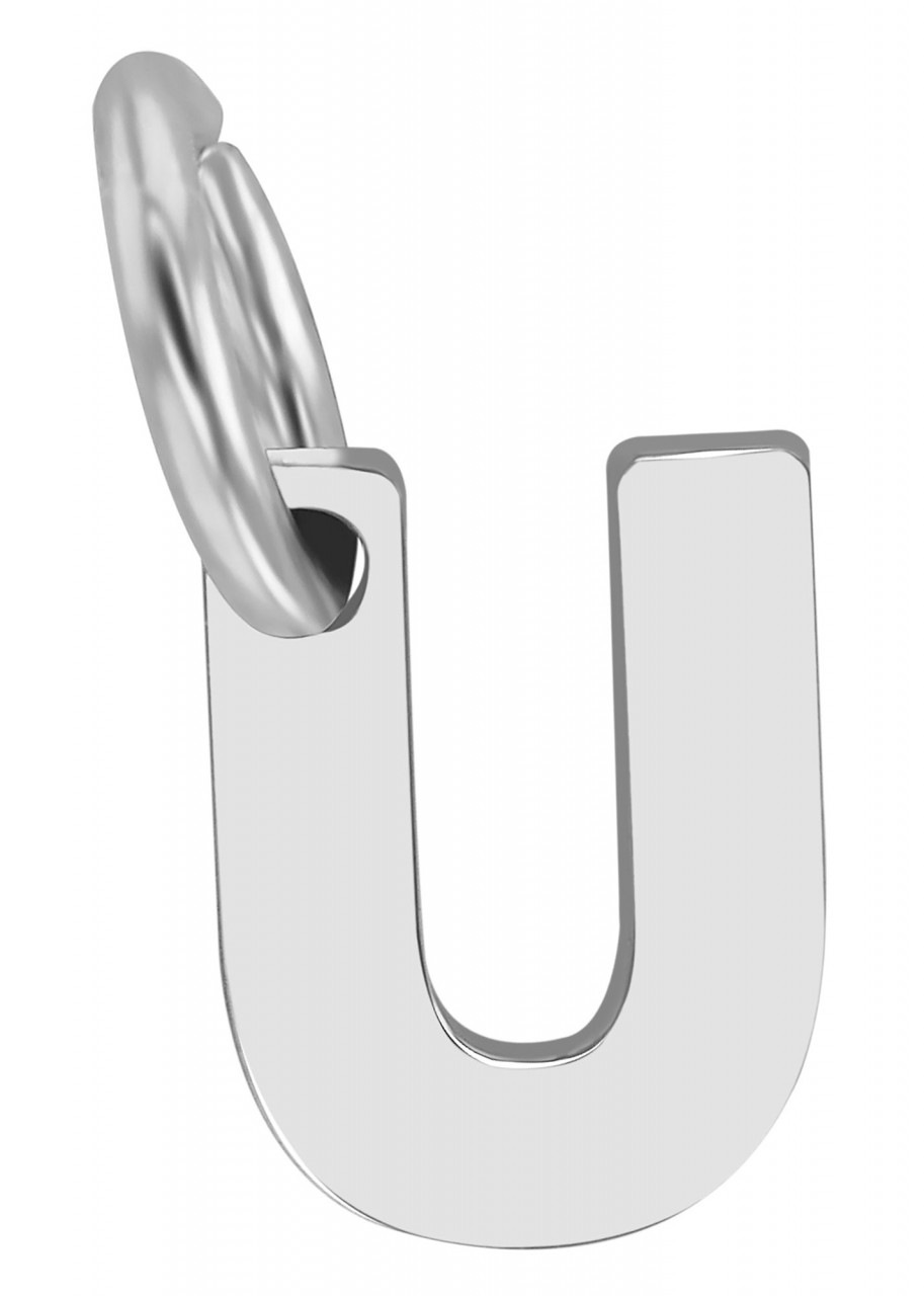 Kettenanhänger ADELIA´S "eleganter Buchstabe Anhänger aus 925 Sterling Silber", silber, Schmuckanhänger, Damen, Silber 925 (Sterlingsilber), Kettenanhänger