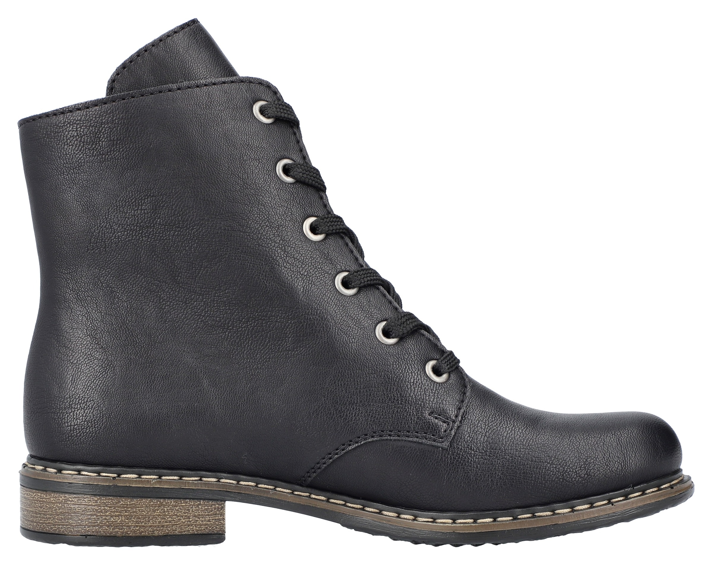Rieker Stiefelette, Schnürstiefelette, Schnürboots mit Reißverschluss an der Außenseite