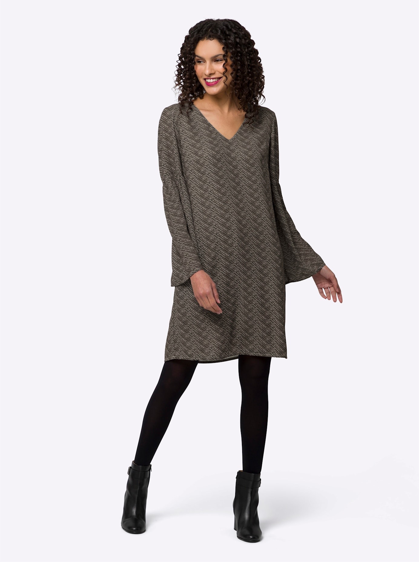 heine Druckkleid "Druck-Kleid" Nahttasche günstig online kaufen