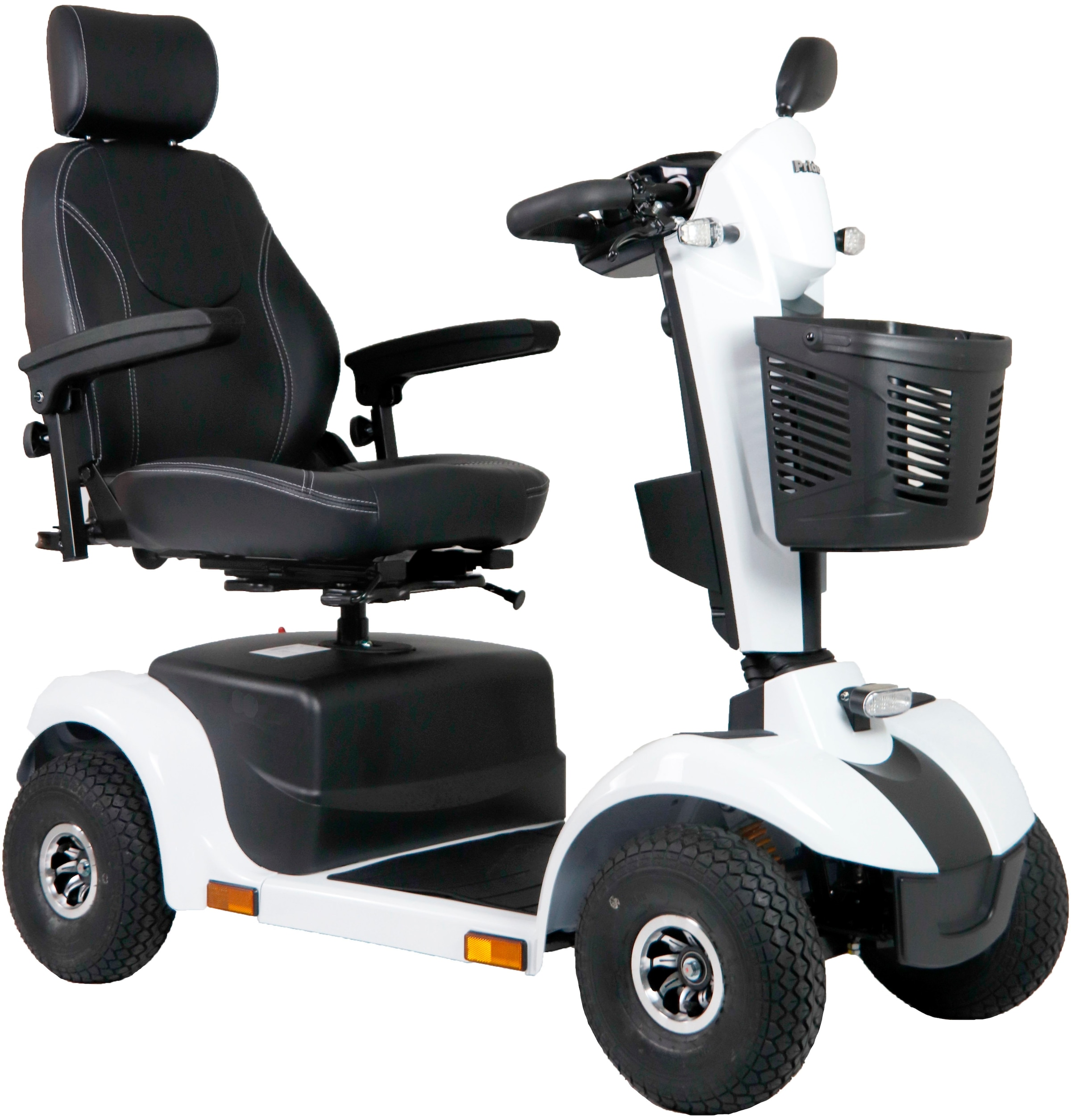 MOBILIS Elektromobil "M74, 2.0 Oberklasse Fahrzeug", weiß, B:67cm H:122cm L:137cm, Elektromobile, LCD-Display, Deltagriff, große Bodenfreiheit,