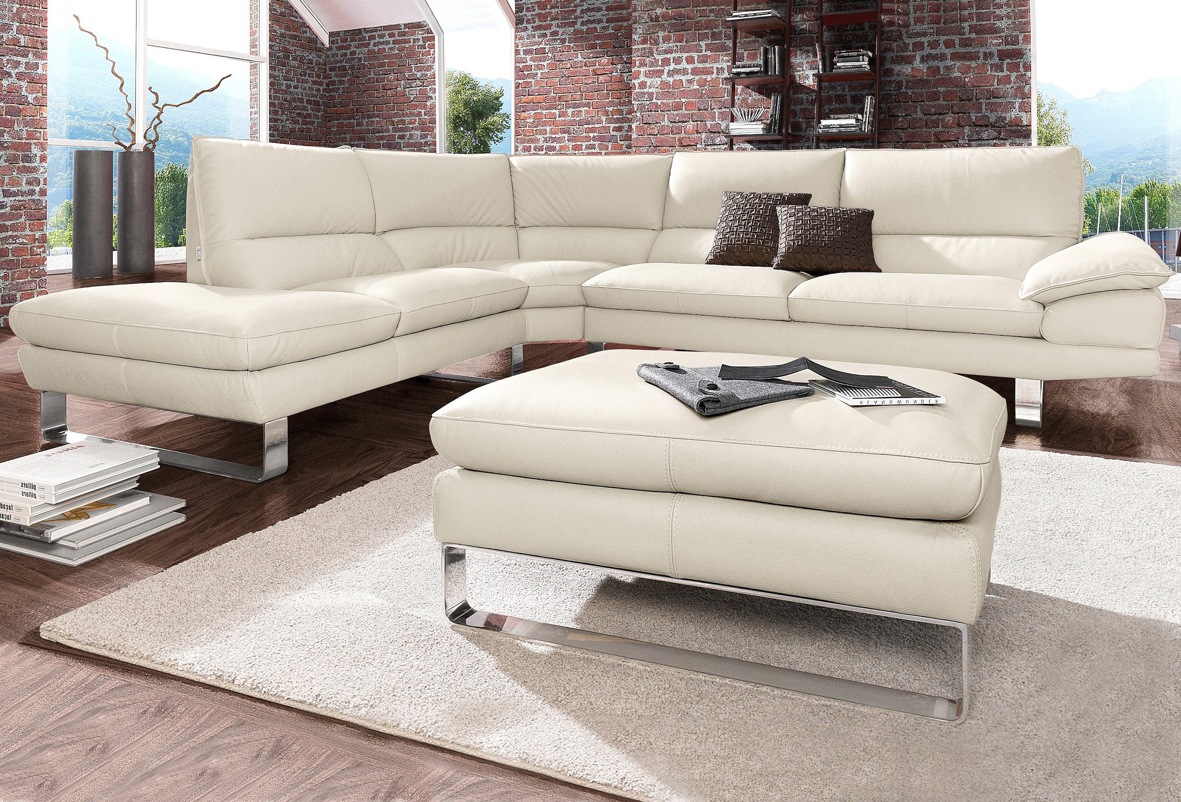 CALIA ITALIA Ecksofa »Dave, italienisches Designsofa mit erstklassigem Sitzkomfort, L-Form«, mit...