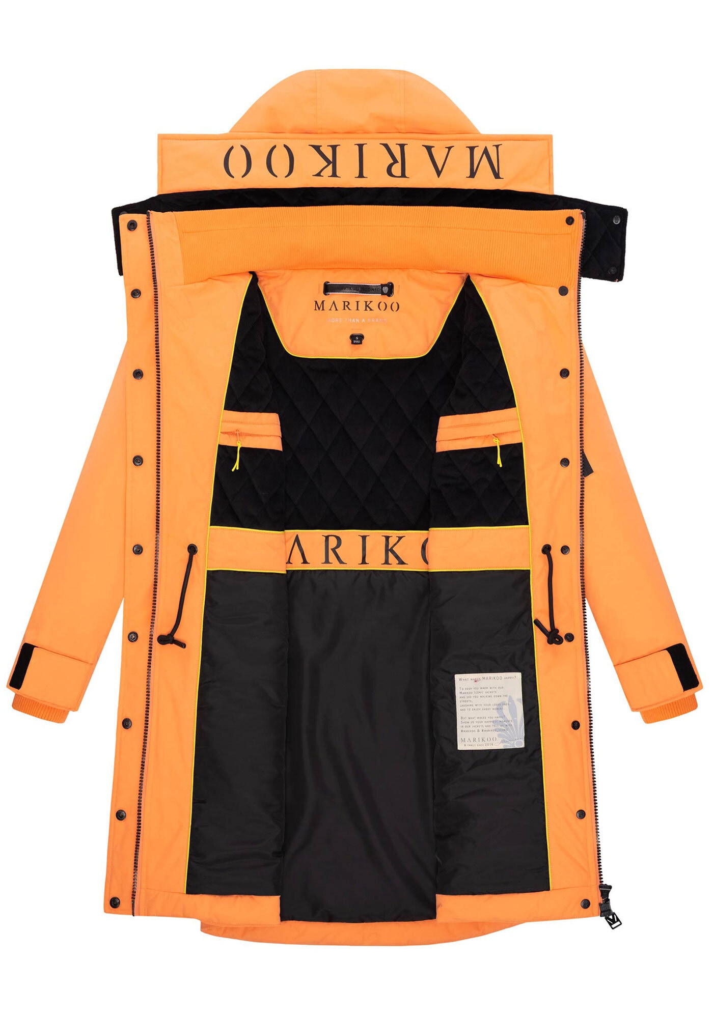 Marikoo Winterjacke »Anoukaa«, langer Parka mit abnehmbarer Kapuze