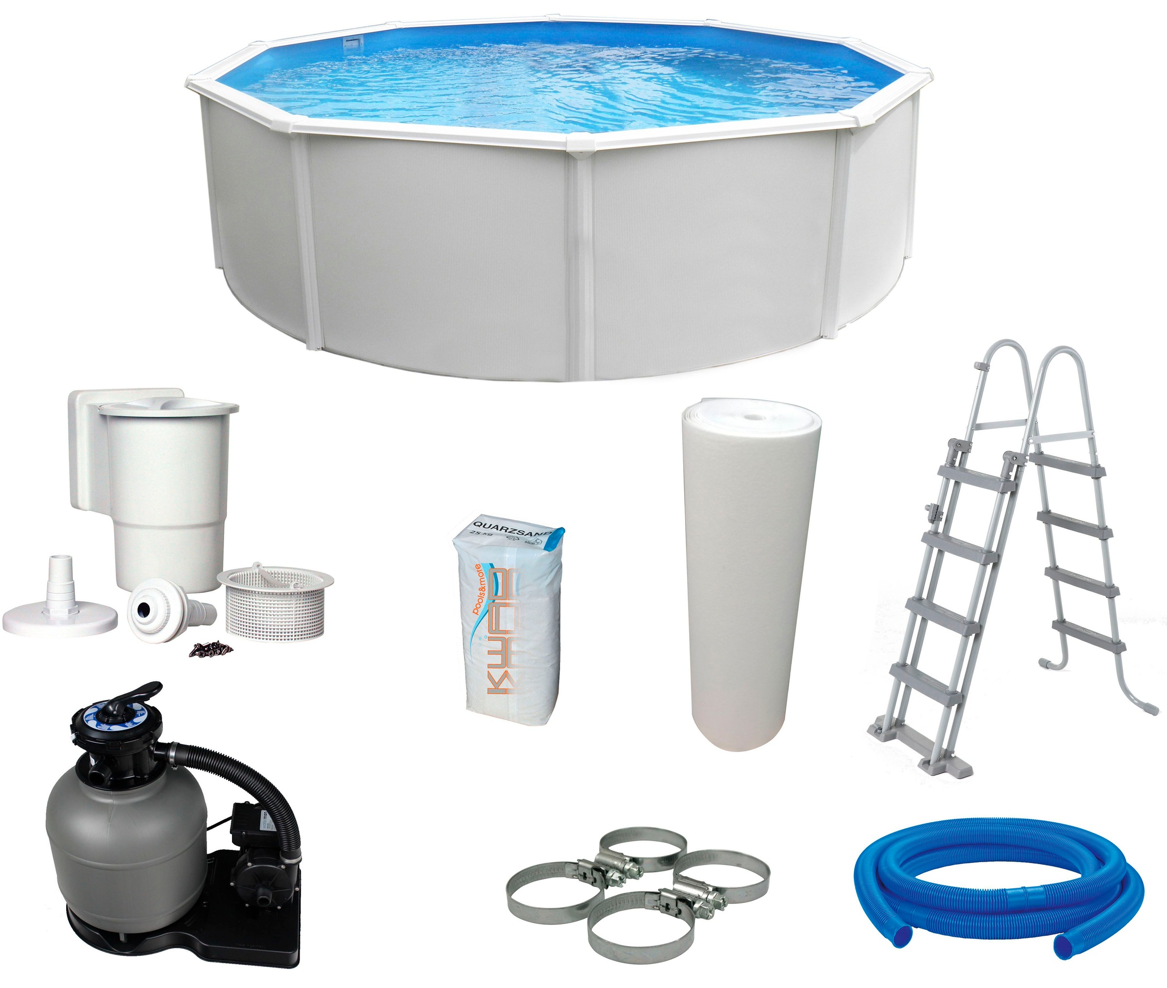 KWAD "Steely Deluxe Heat inkl. Solarabdeckplane" Höhe: 120 cm, mit Sandfilt günstig online kaufen