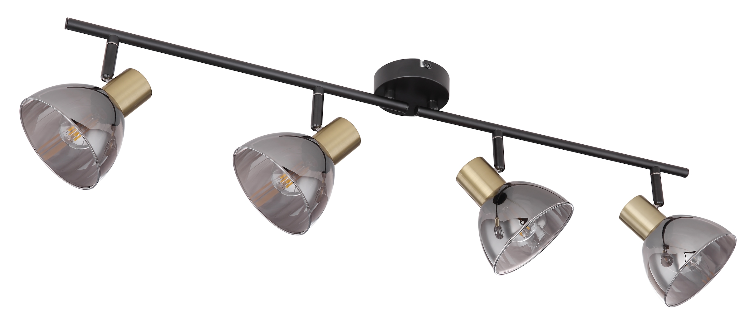 GLOBO LIGHTING Deckenspot »JAY« E14 1 Stk. Strahler Schwarz/Bronze, Glas, beweglich, E14