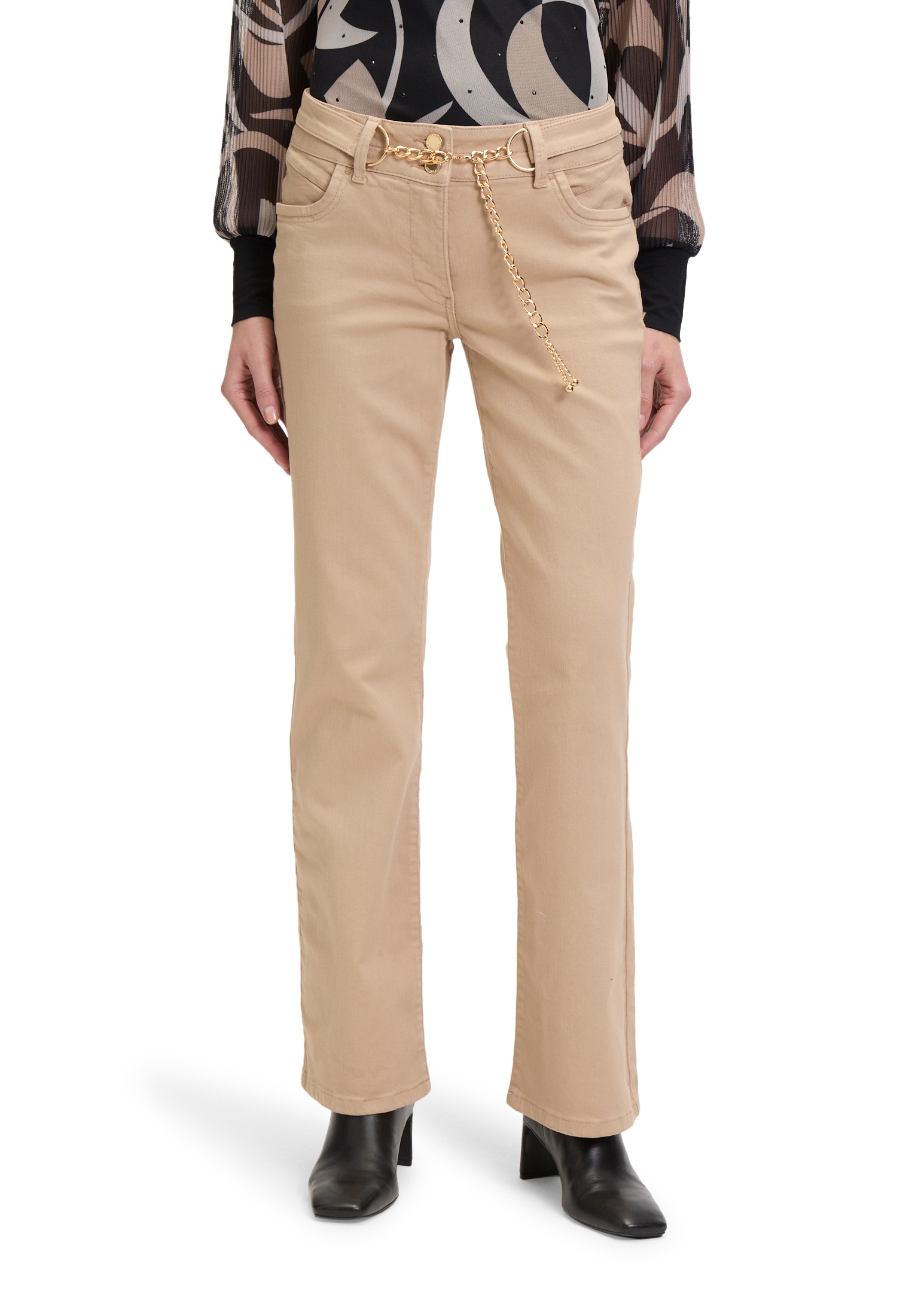 Betty Barclay Weite Jeans "Betty Barclay Damen Flared Cut-Jeans mit Gürtel" günstig online kaufen