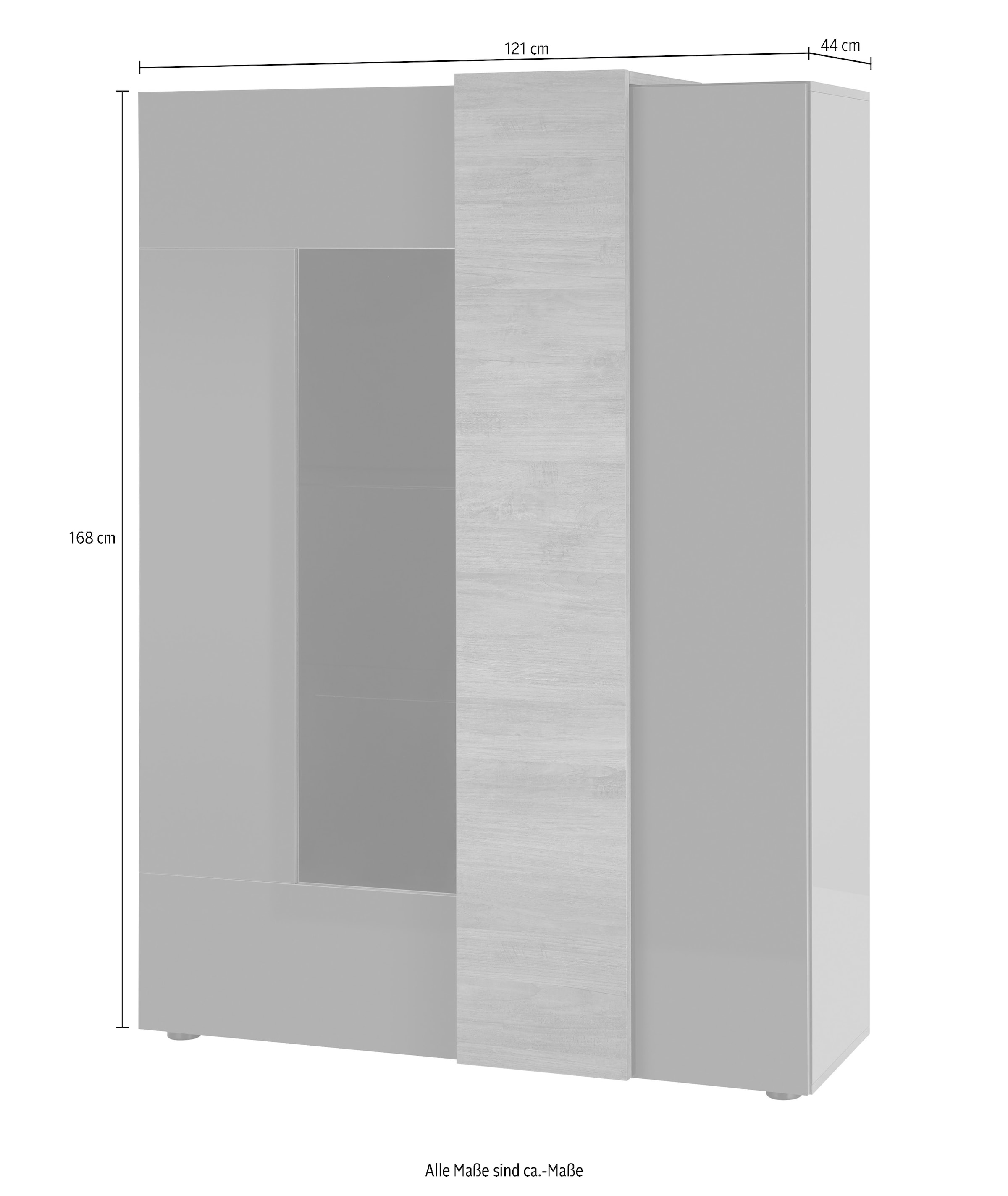 MCA furniture Vitrine »Positano«, Höhe ca. 168 cm bestellen | BAUR