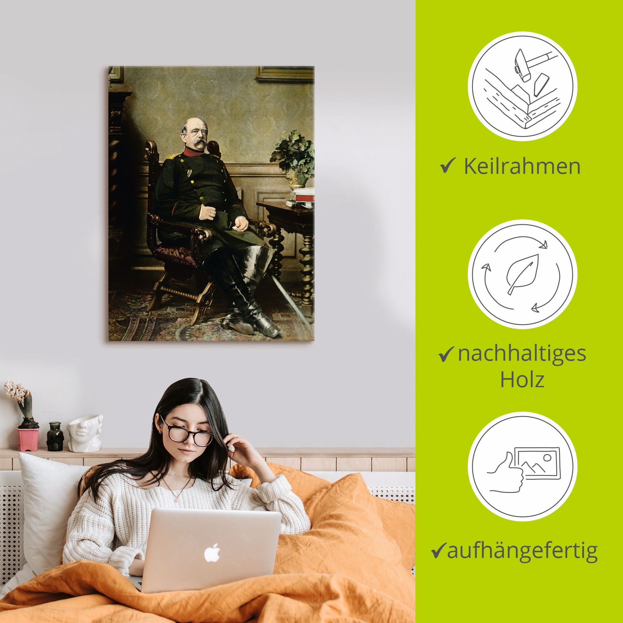 Artland Wandbild »Otto von Bismarck« Menschen 1 Stk. tlg. als Leinwandbild, Poster in verschied. Größen