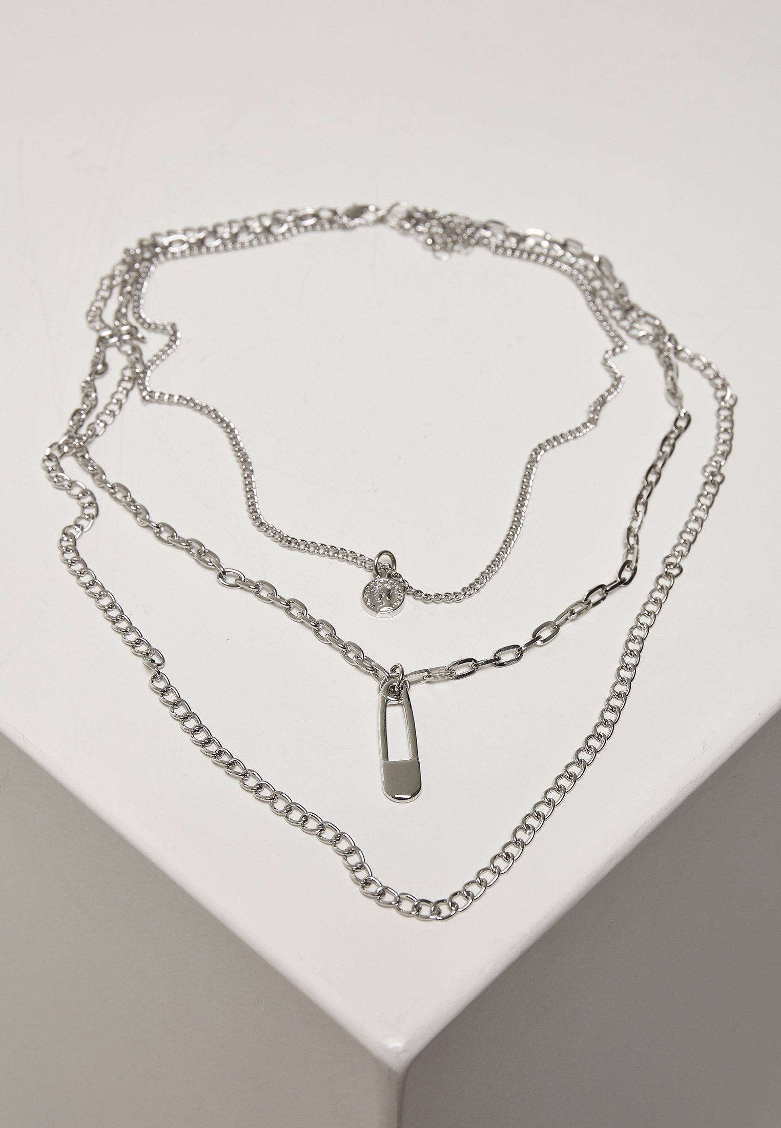 Pin CLASSICS »Accessoires Black | Friday Layering Safety URBAN Edelstahlkette Necklace« BAUR