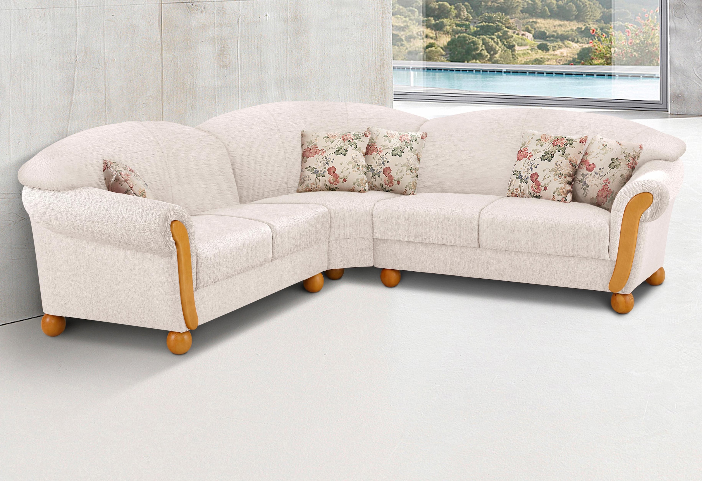 Home affaire Ecksofa "Milano, bequem mit Federkern, B/T/H 233/233/83cm, Lan günstig online kaufen