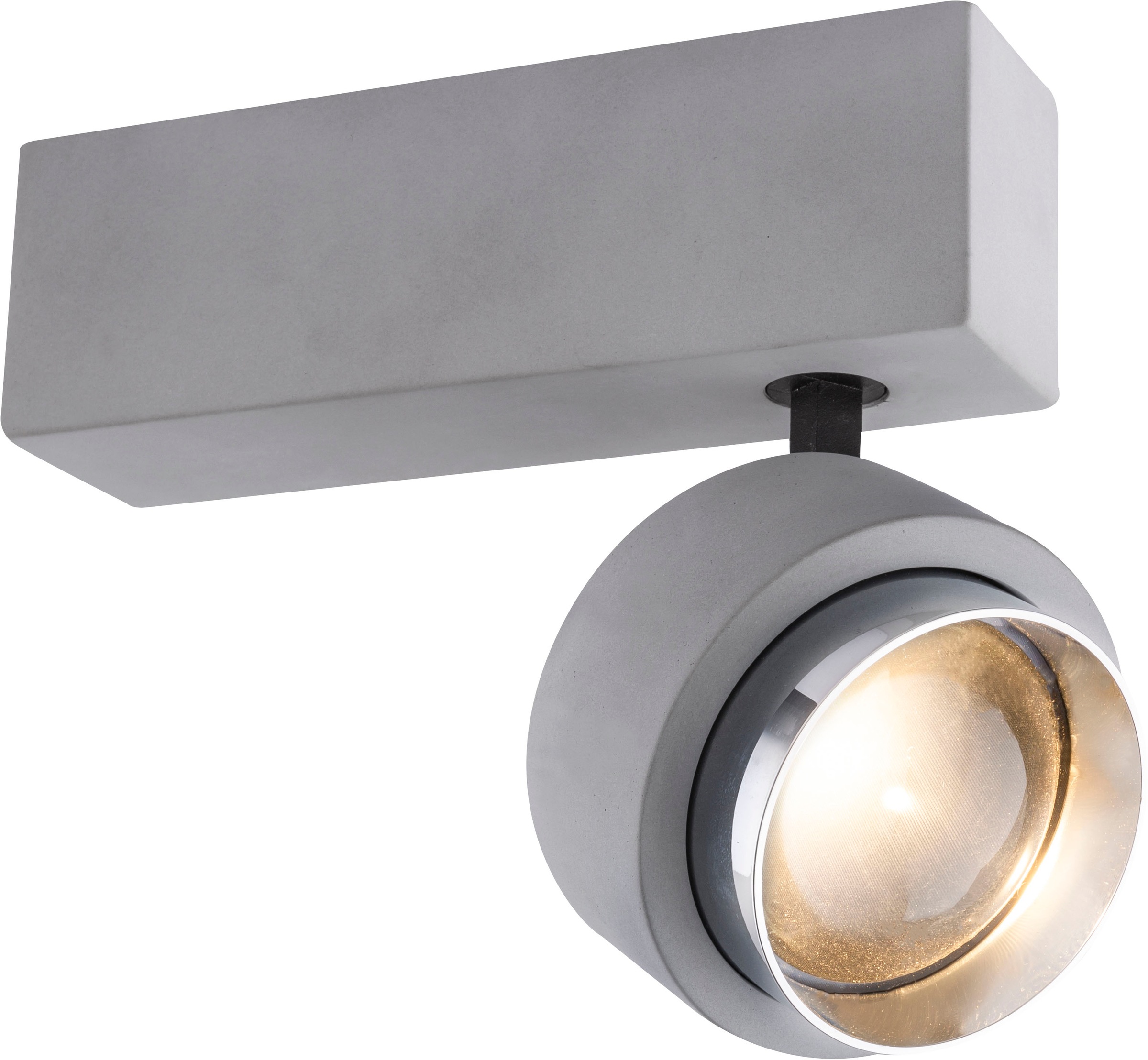 GLOBO LIGHTING Deckenleuchte »TIMO« LED-Modul 1 Stk. Warmweiß Beton-Deckenleuchte dreh- und schwenkbar, inkl. Dekorglas LED 10W