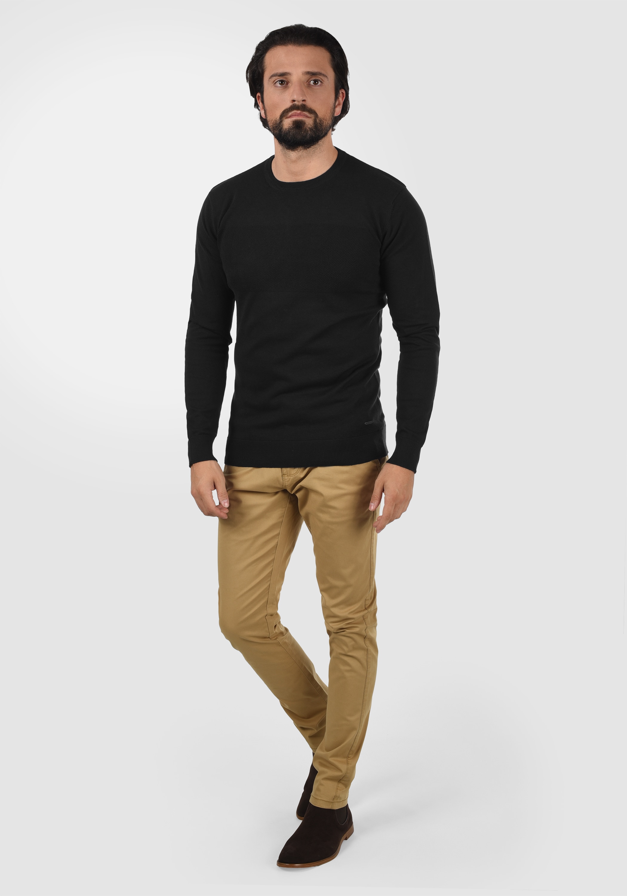 Indicode Strickfleece-Pullover »Strickpullover IDErnesto«