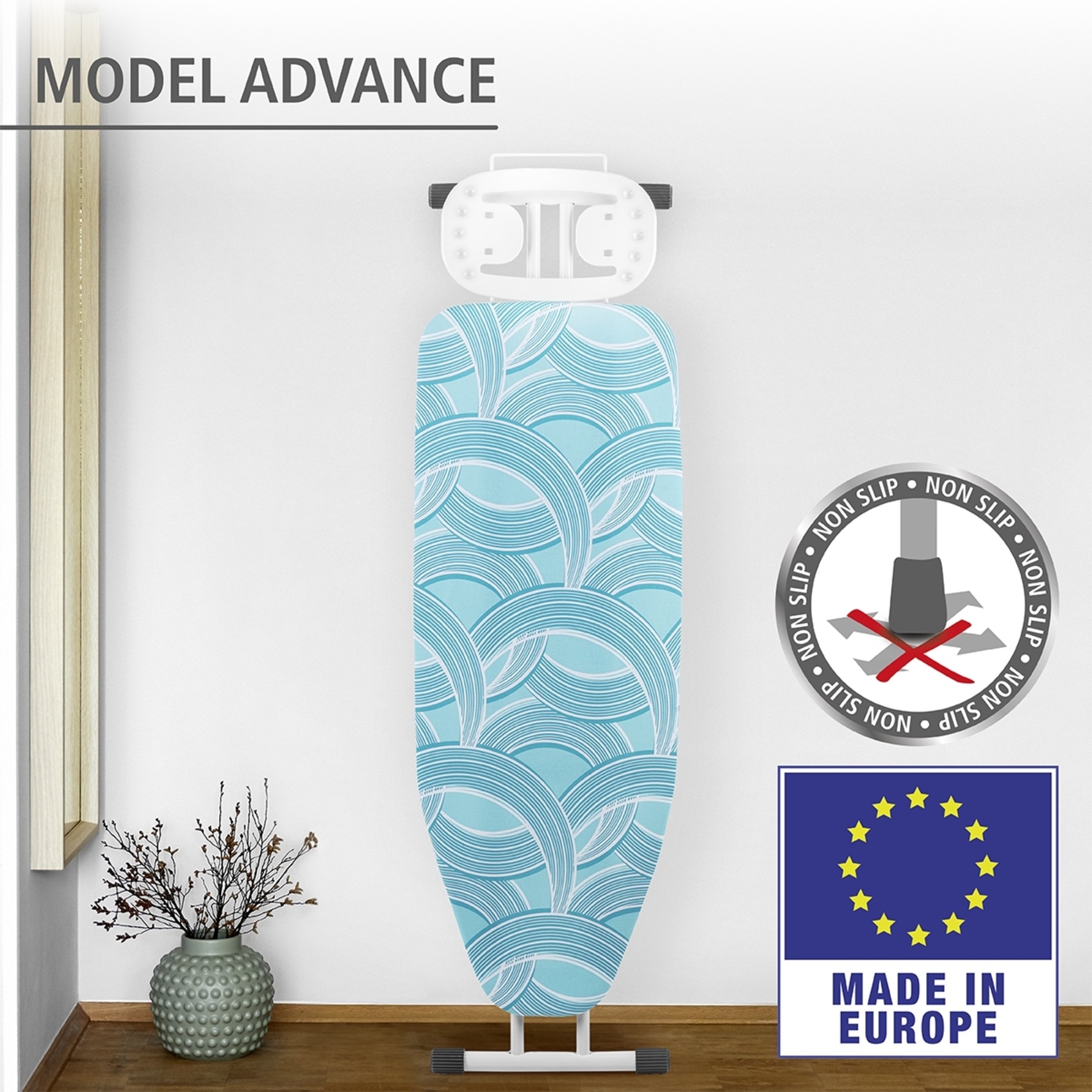 WENKO Bügelbrett "Modell Advance" Bügelfläche 120 cmx42 cm höhenverstellbar günstig online kaufen