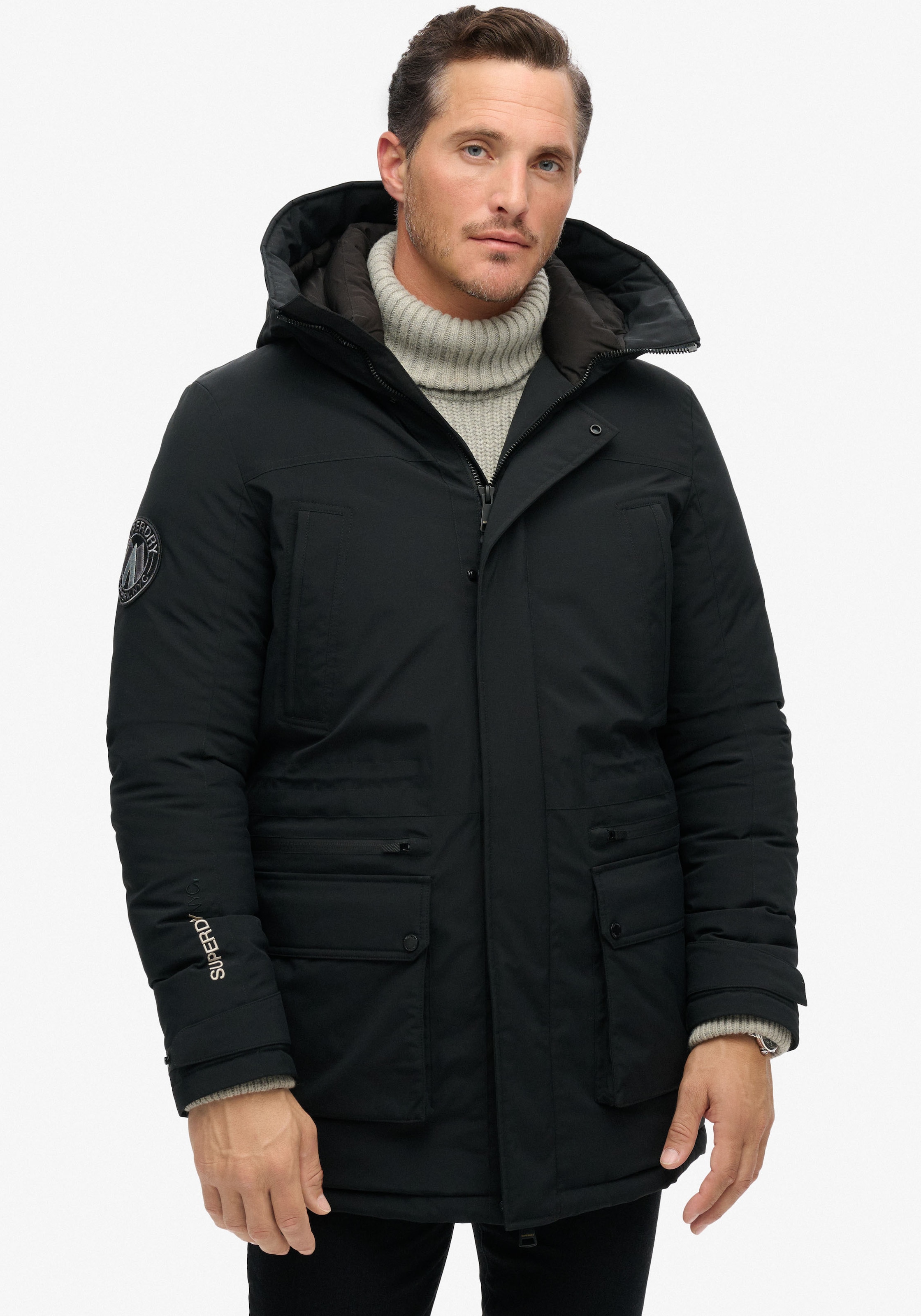 Superdry Steppjacke "City Padded Parka Jacket" mitKapuze günstig online kaufen