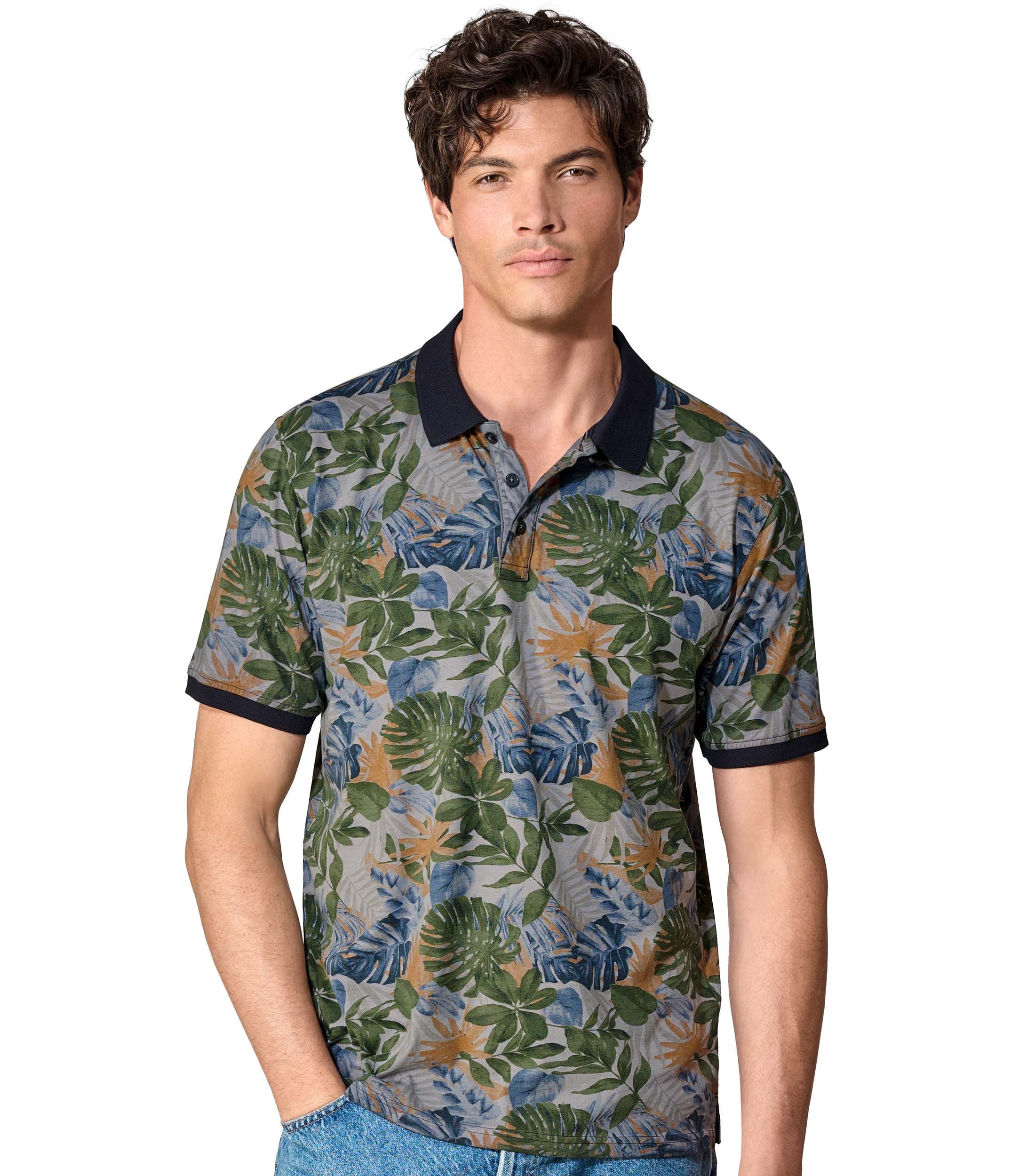 CASAMODA Poloshirt "CASAMODA Polo-Shirt Print"