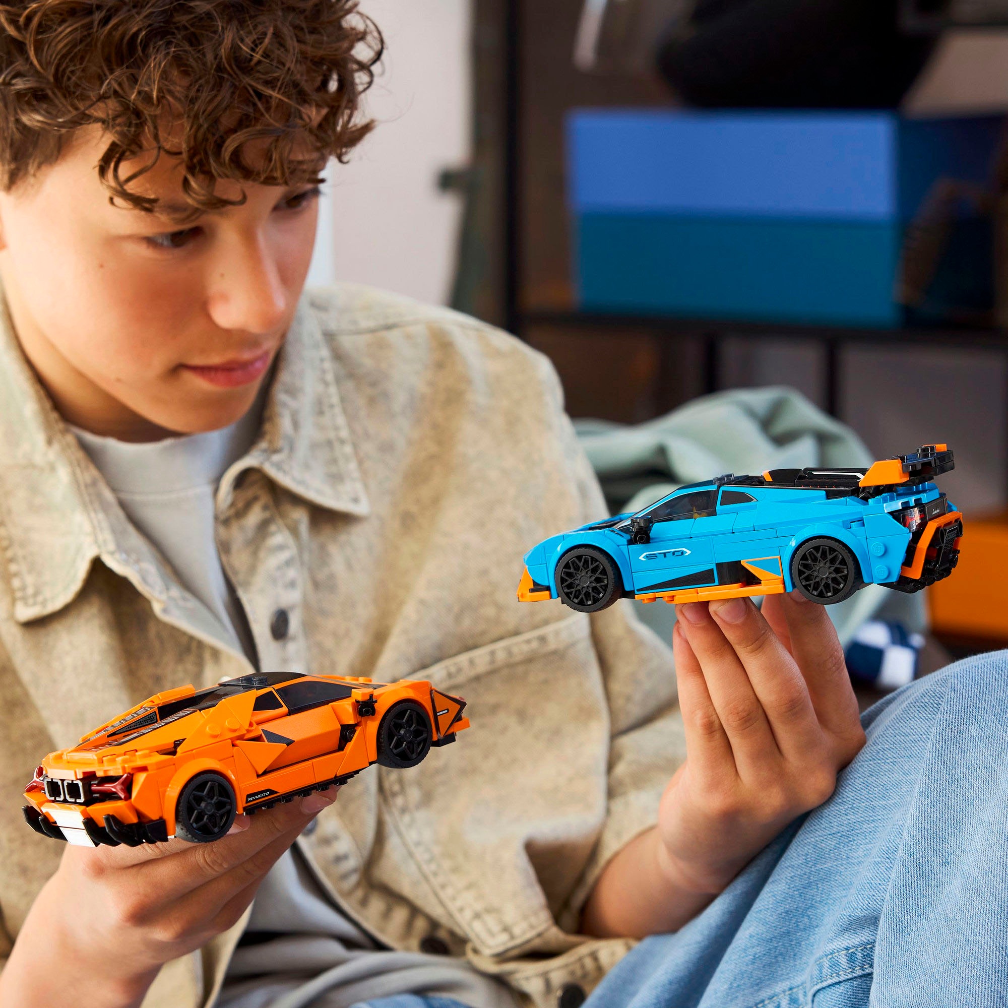 LEGO® Konstruktionsspielsteine »Lamborghini Revuelto und Huracán STO (77238), LEGO Speed Champions«, (607 St.), Made in Europe