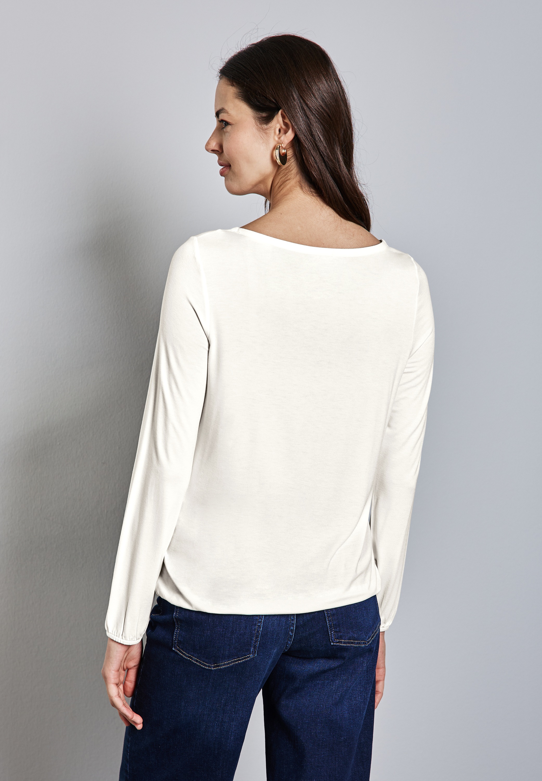 STREET ONE Langarmshirt, mit U-Boot-Ausschnitt