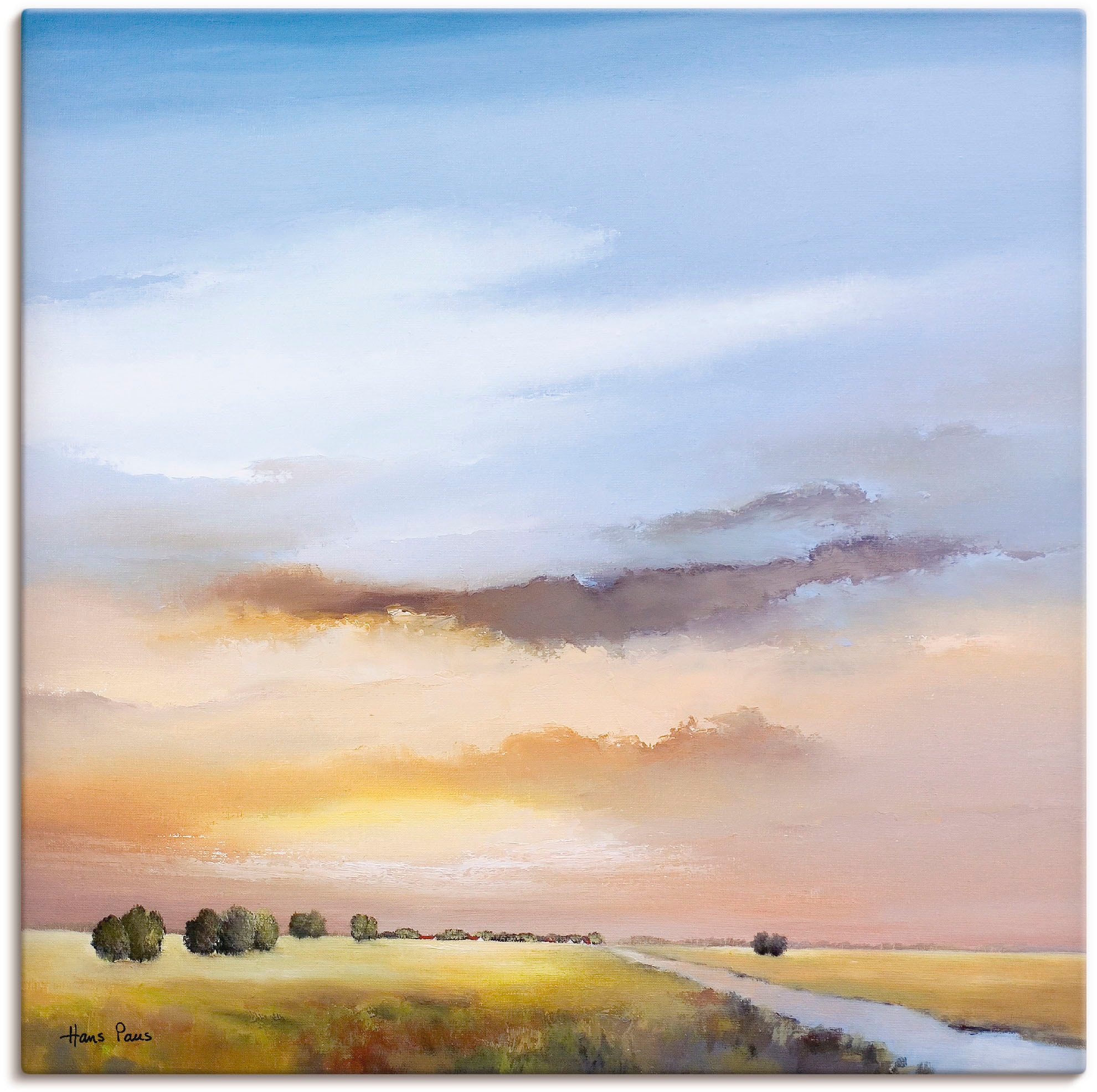 Artland Wandbild "Landschaft III" Himmel 1 Stk. tlg. auf Holzrahmen gespann günstig online kaufen