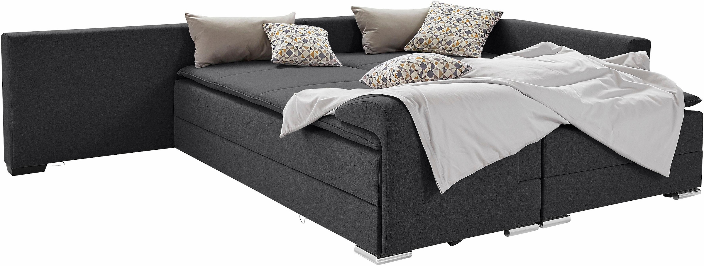 INOSIGN Ecksofa »Night & Day L-Form«, mit Boxspring Bettfunktion 180x200 cm, Dauerschläfer