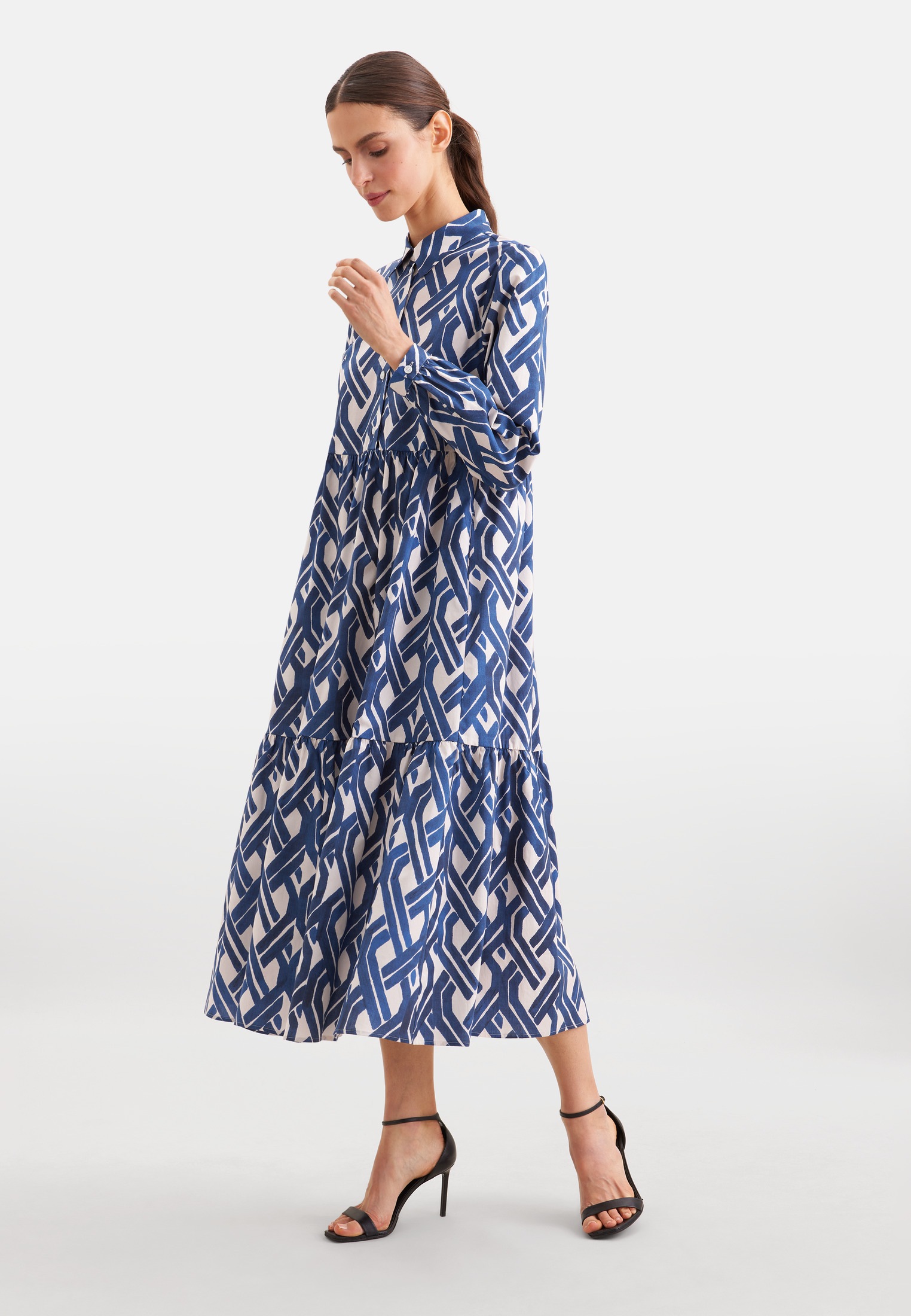seidensticker Sommerkleid 1/1 Kragen Druck