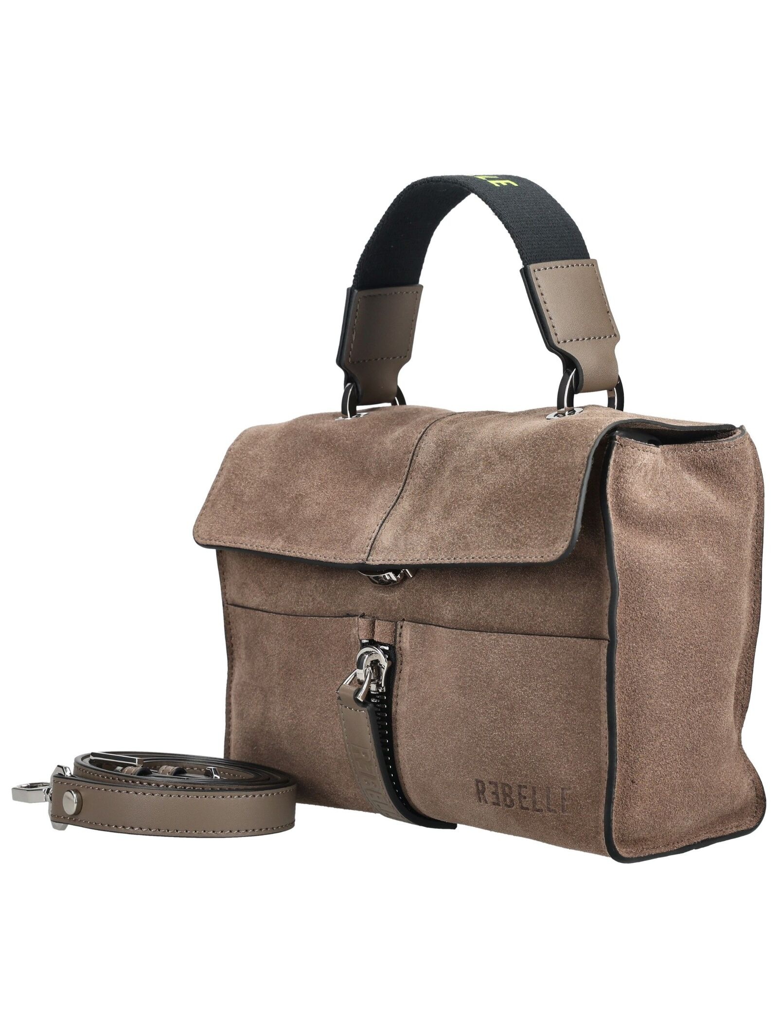 REBELLE Henkeltasche »REBELLE Taschen Veloursleder/Textil«