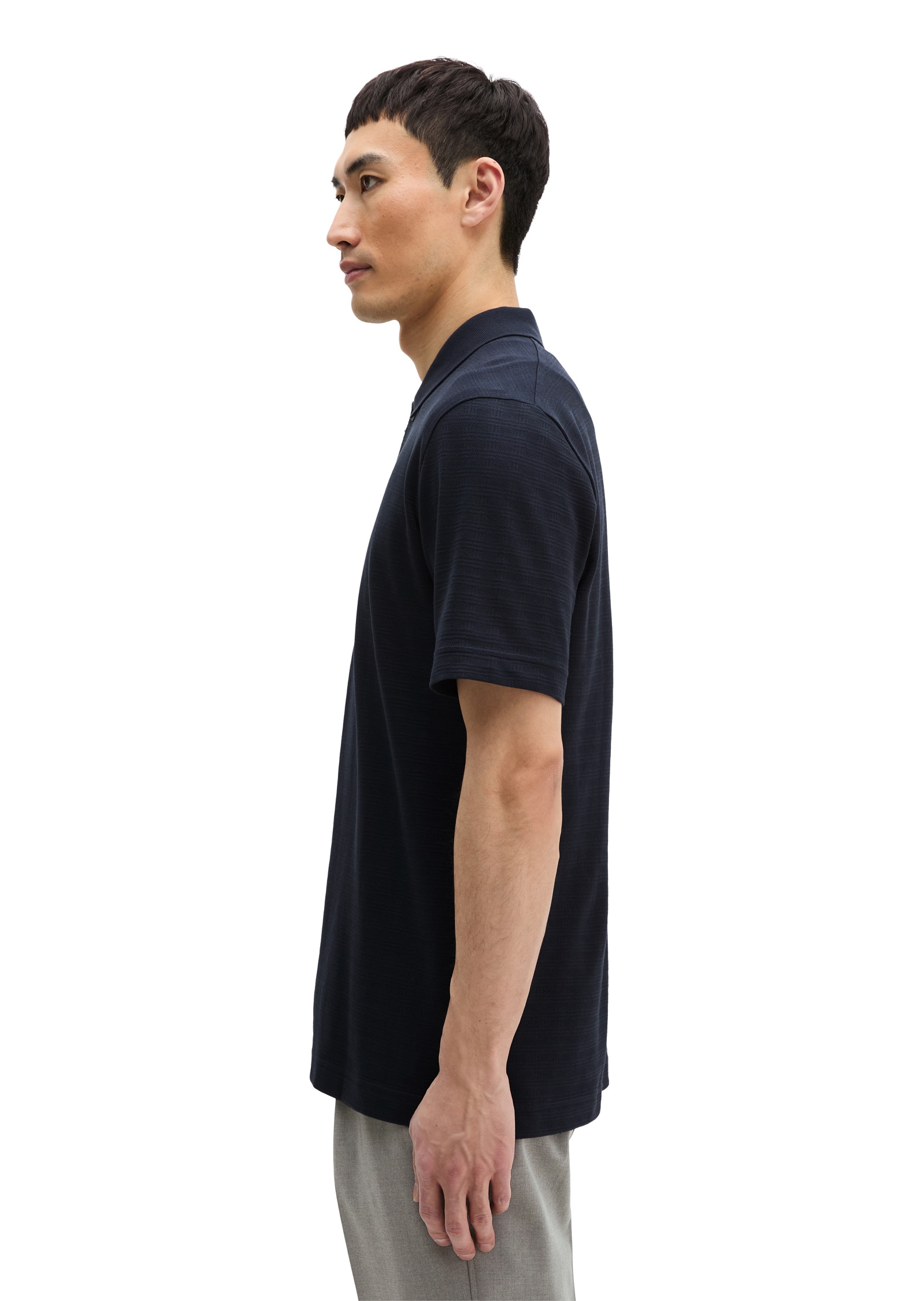 Marc O'Polo Poloshirt »im strukturierten Karo-Jacquard«