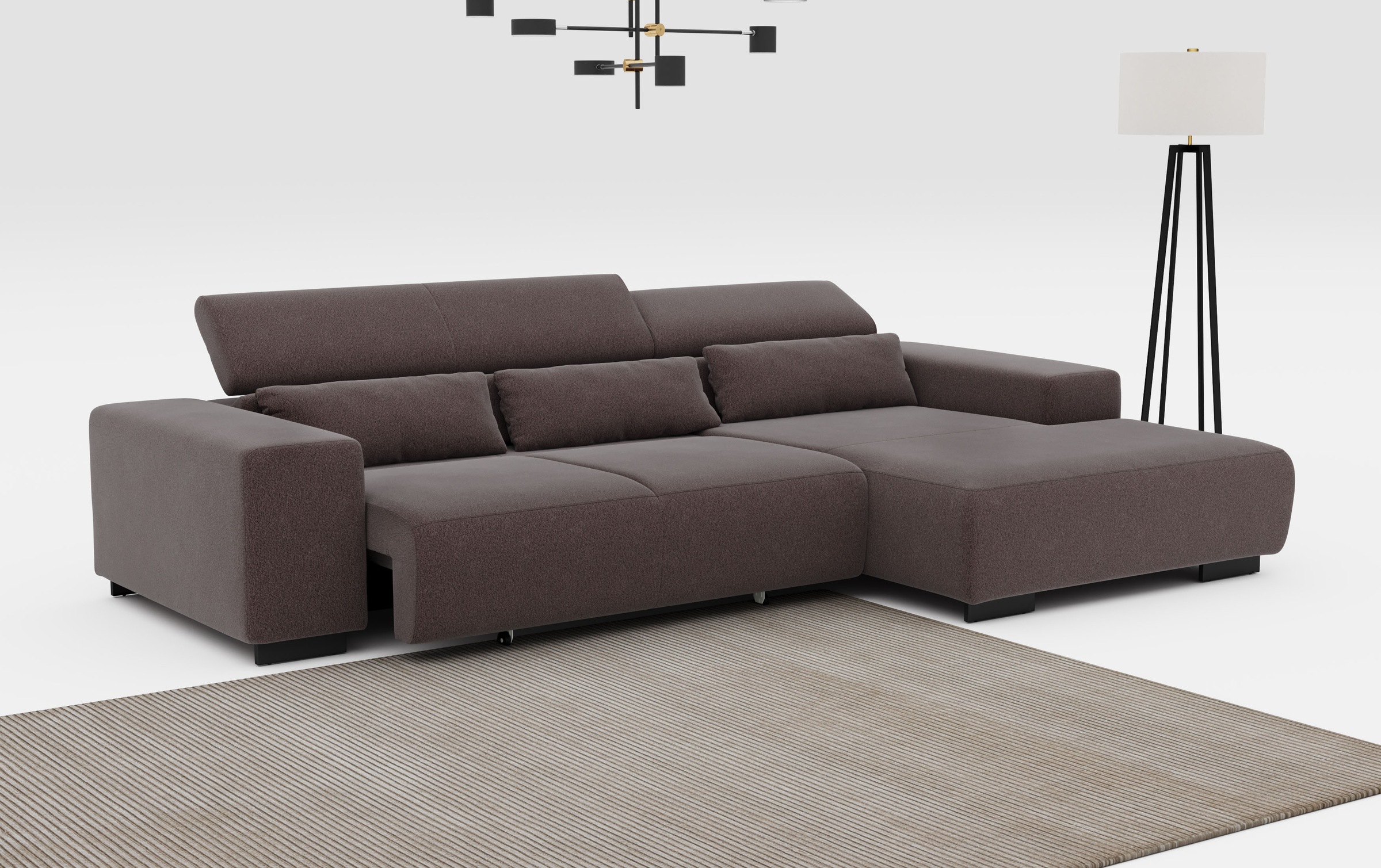 COTTA Ecksofa "Side L-Form, mit Kopfteilverstellung und Zierkissen", option günstig online kaufen