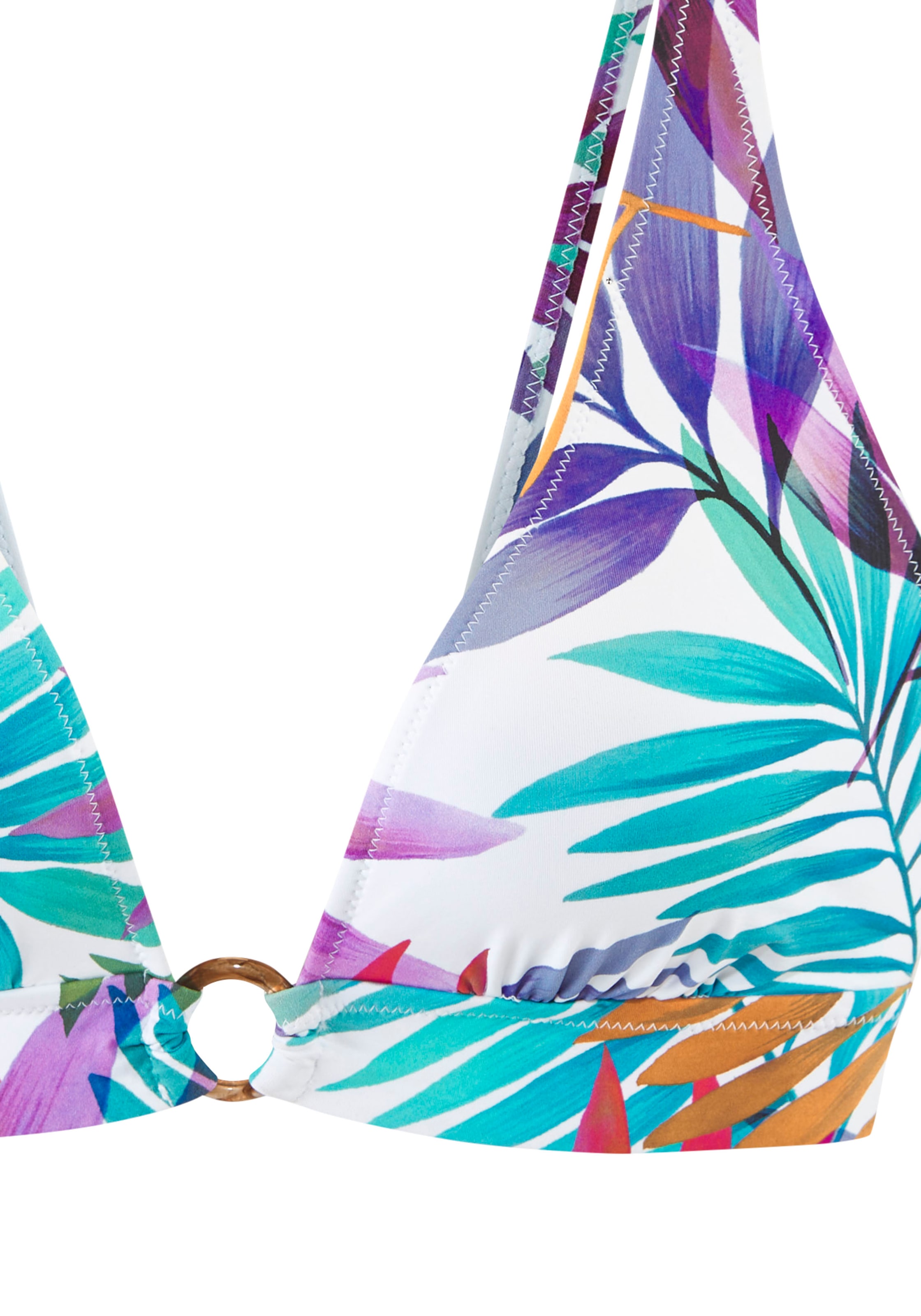 LASCANA Triangel-Bikini, mit kleinem goldfarbenem Zierring
