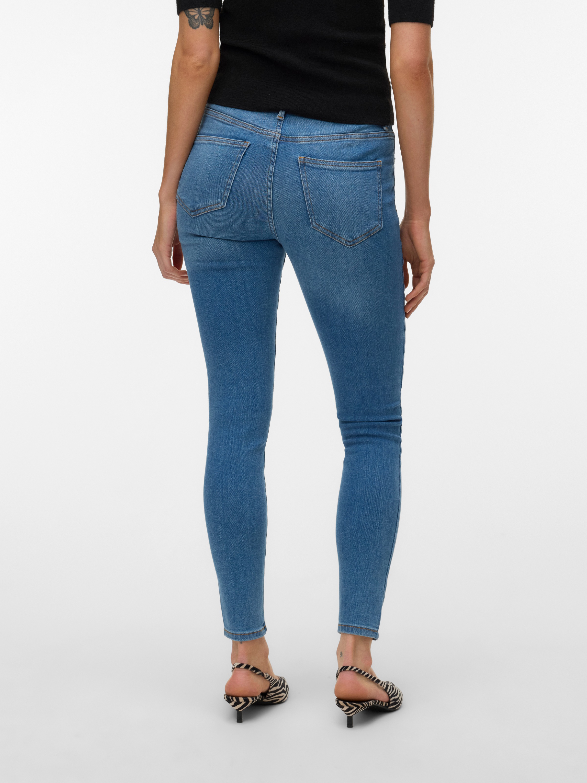 Vero Moda Skinny-fit-Jeans "VMPOLLY MR SKINNY JEANS RA3049 NOOS" Baumwollmi günstig online kaufen