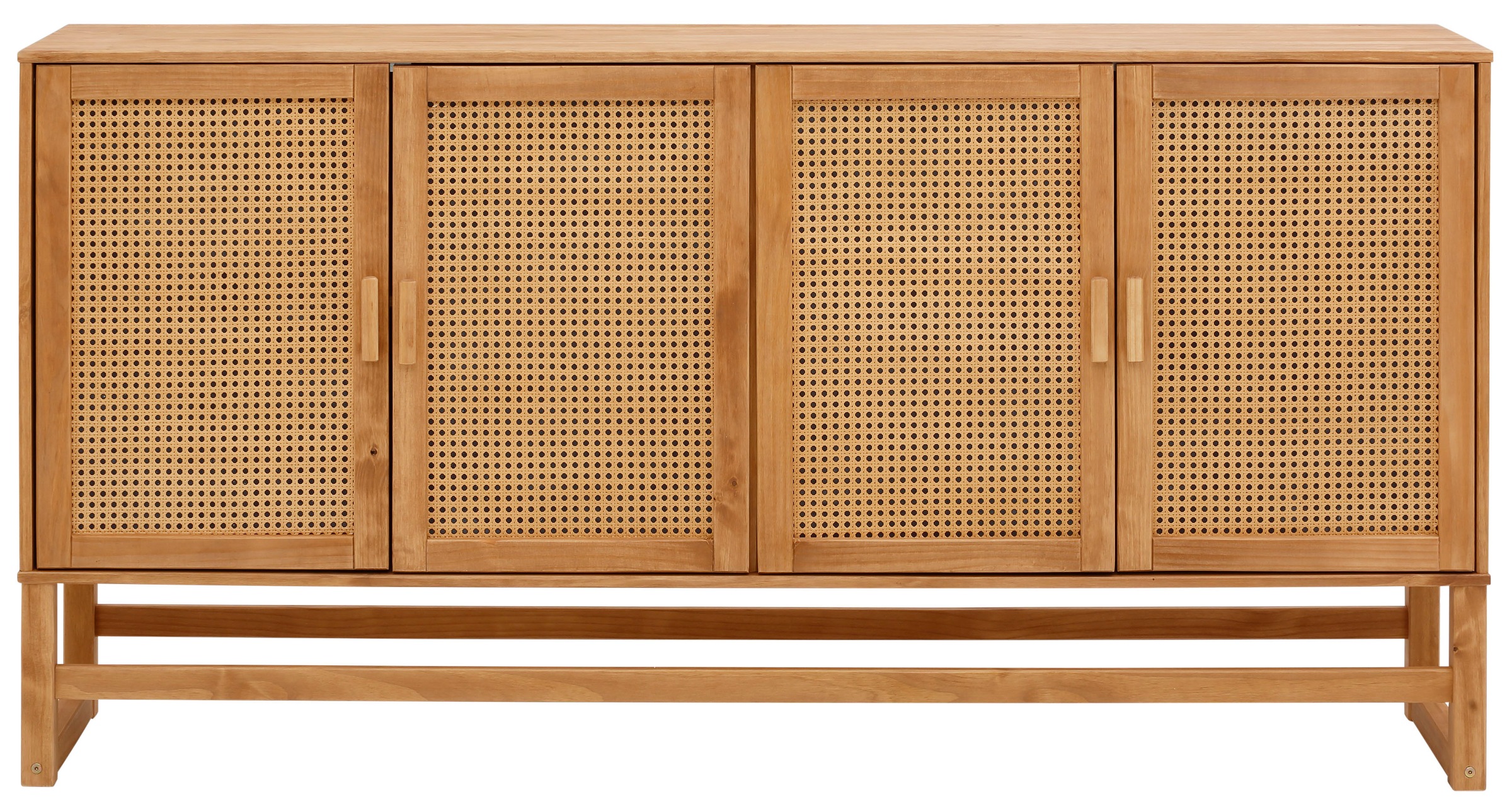 Home affaire Sideboard "Linz", Kommode mit Rattangeflecht auf den Türfronte günstig online kaufen