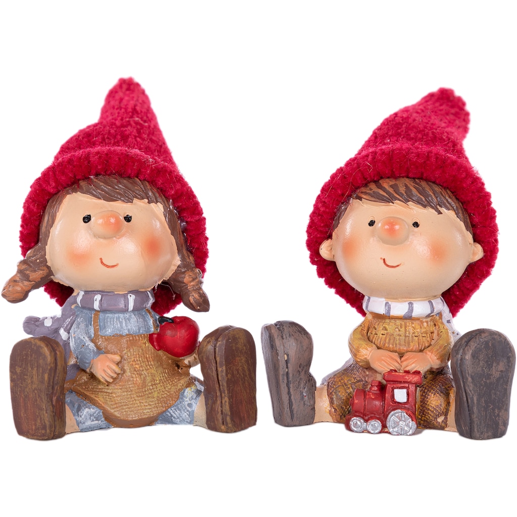 Myflair Möbel & Accessoires Weihnachtsfigur »Weihnachtsdeko«, Wichtelpärchen, Höhe ca. 11 cm