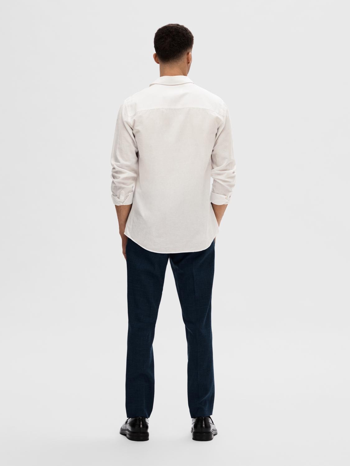 SELECTED HOMME Leinenhemd »SLHSLIMNEW-LINEN SHIRT LS NOOS«, unifarben
