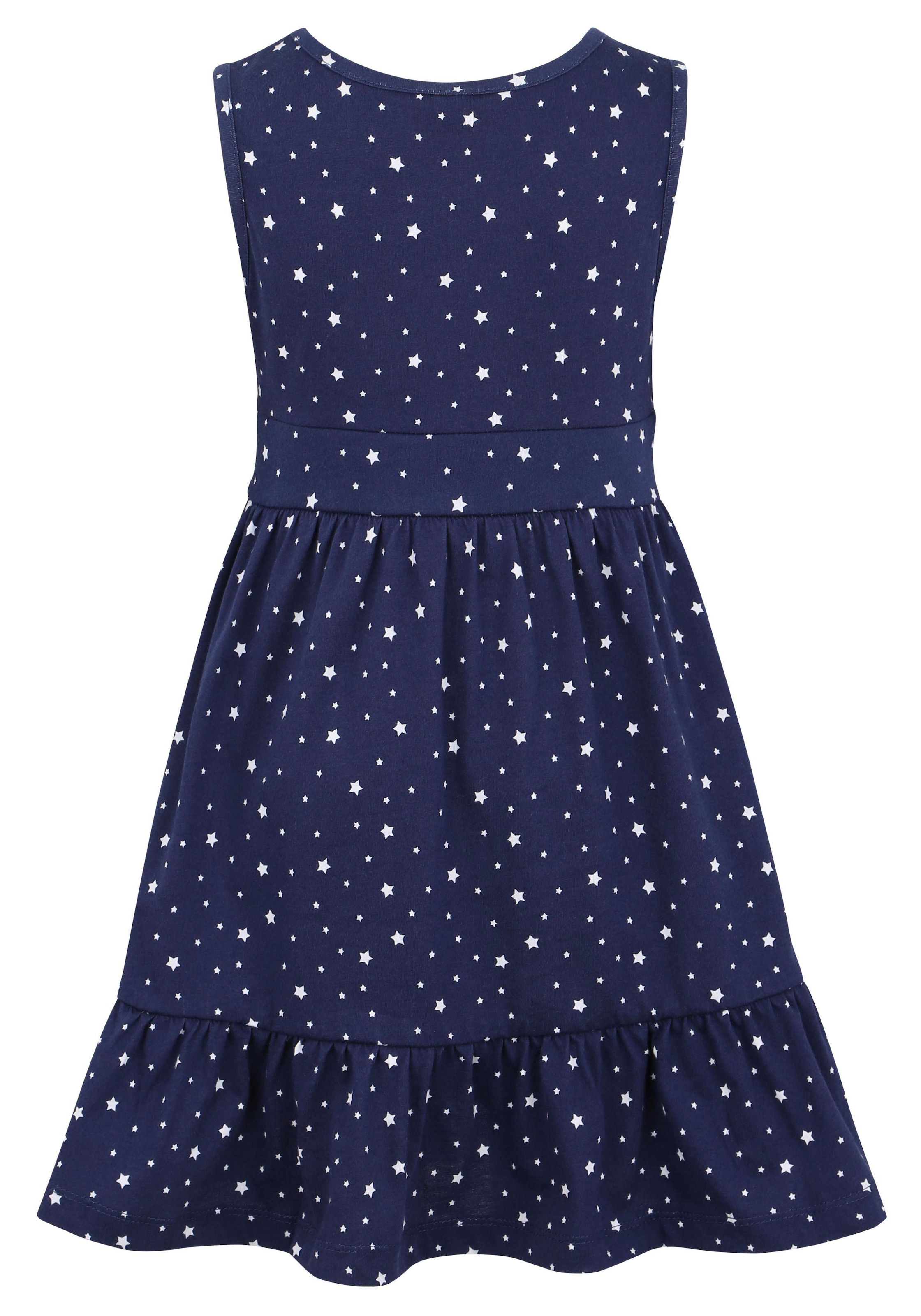 KIDSWORLD Jerseykleid »2tlg. Shirtkleid + Haarband im niedlichen Sternen-Allover«, (Set, 2 tlg.), festliche Anlässe, knielang, verspielter Stil, aus Baumwolle