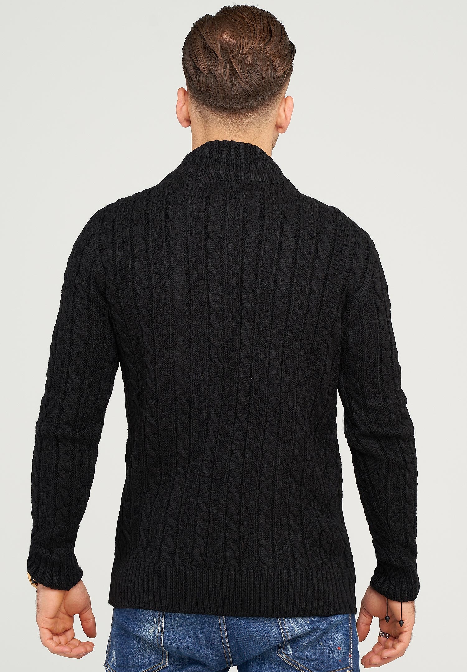 behype Strickpullover »CILIAN HENLEY« mit gemütlichem Stehkragen