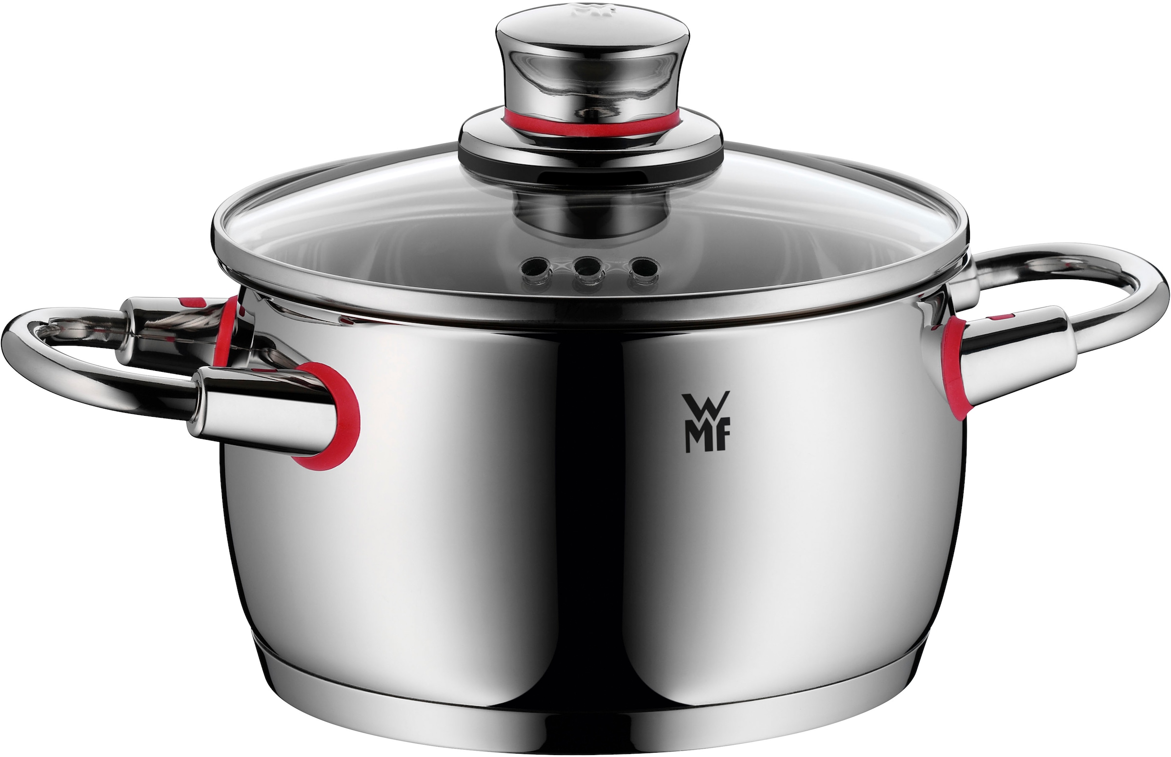 WMF Topf-Set »Quality One«, Cromargan® Edelstahl Rostfrei 18/10, (Set, 11 tlg.), Cool+ Technologie für wärmereduzierte Griffe, breiter Schüttrand