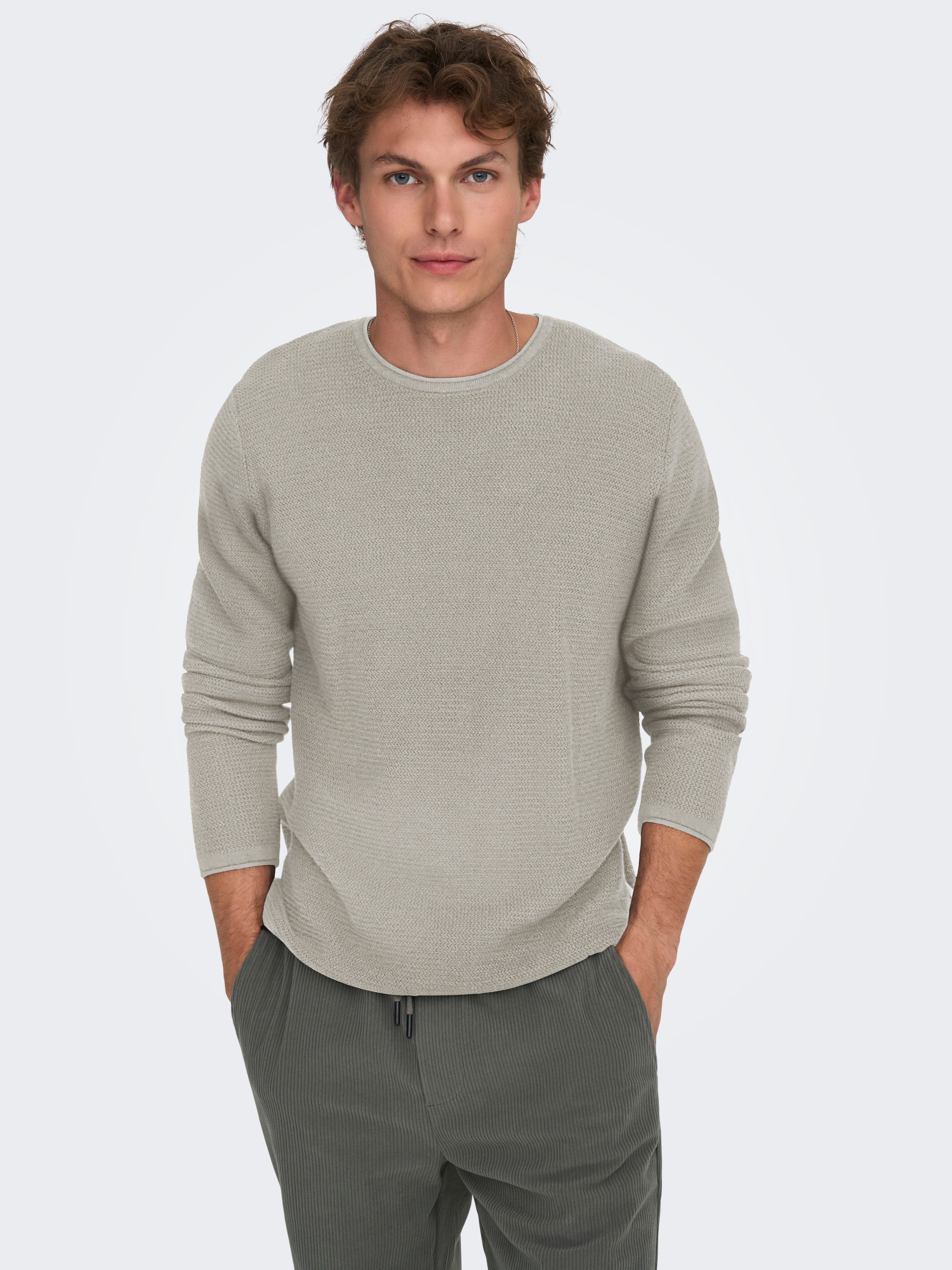 ONLY & SONS Strickpullover "ONSERIC REG 12 STRUC CREW KNIT" günstig online kaufen