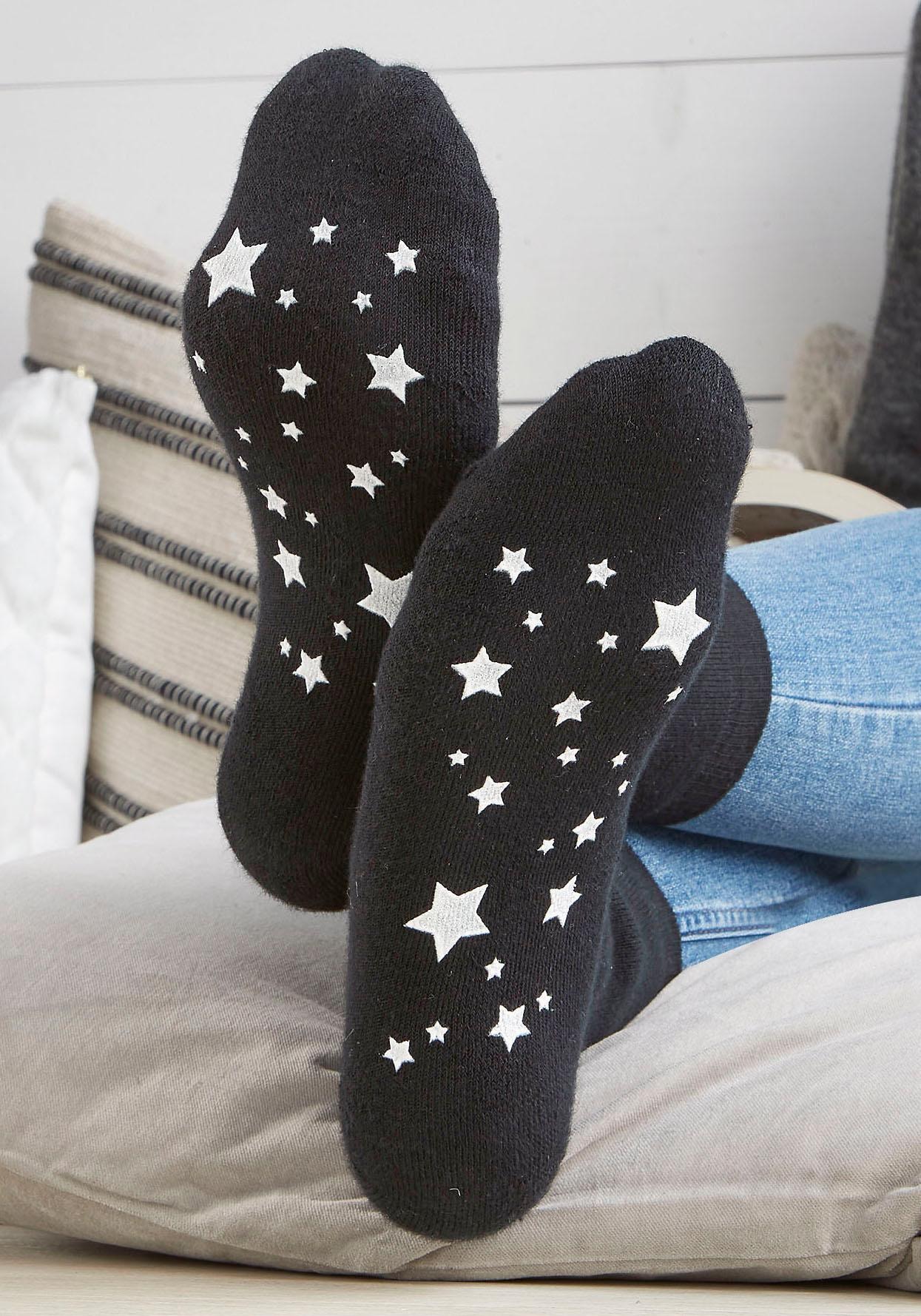 Lavana ABS-Socken, (Packung, 3 Paar), mit Antirutschsohle im Sterndesign