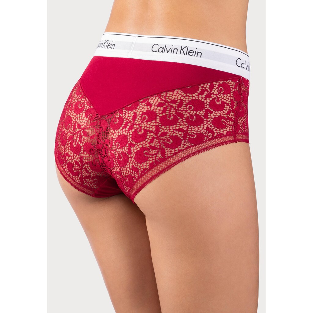 Calvin Klein Hipster »MODERN COTTON LACE«, mit breitem Spitzeneinsatz unterhalb des Logobündchens