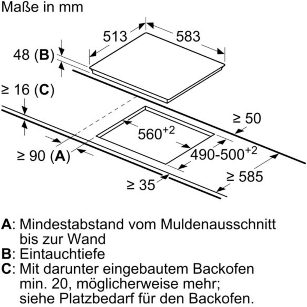 NEFF Elektro-Kochfeld von SCHOTT CERAN® »TL16EK0S1«, TL16EK0S1, mit aufgesetzten Schwertknebeln